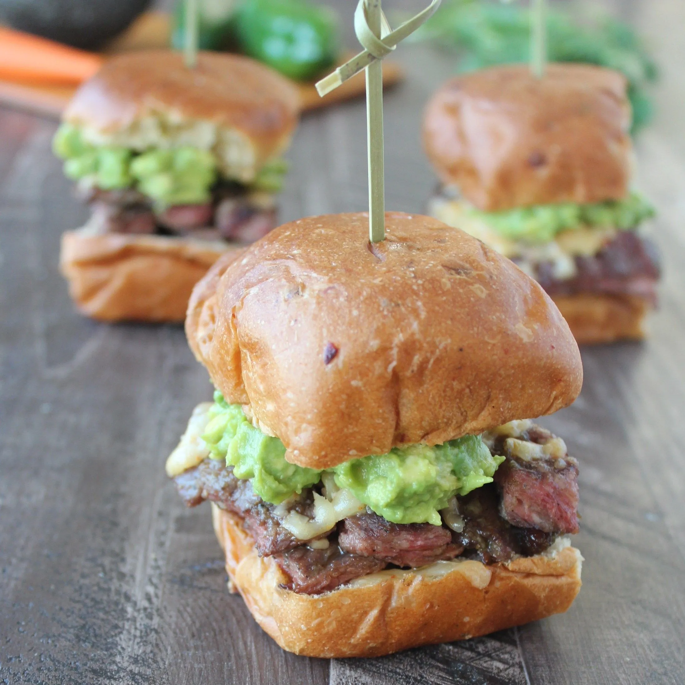 Roasted Jalapeno Honey Carne Asada Sliders