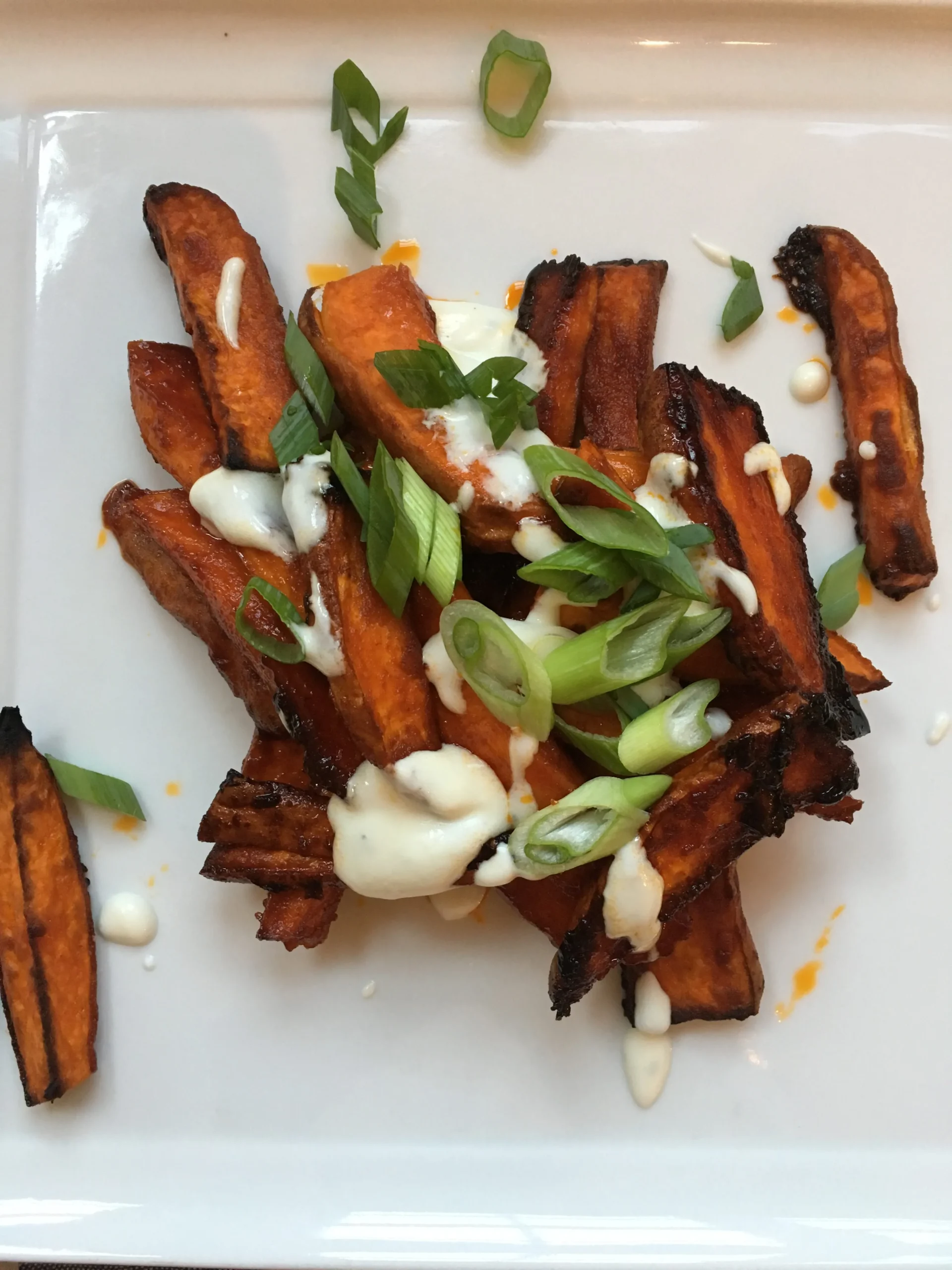 Roasted Sweet Potatoes with Honey Smoked Paprika and Lime Yogurt