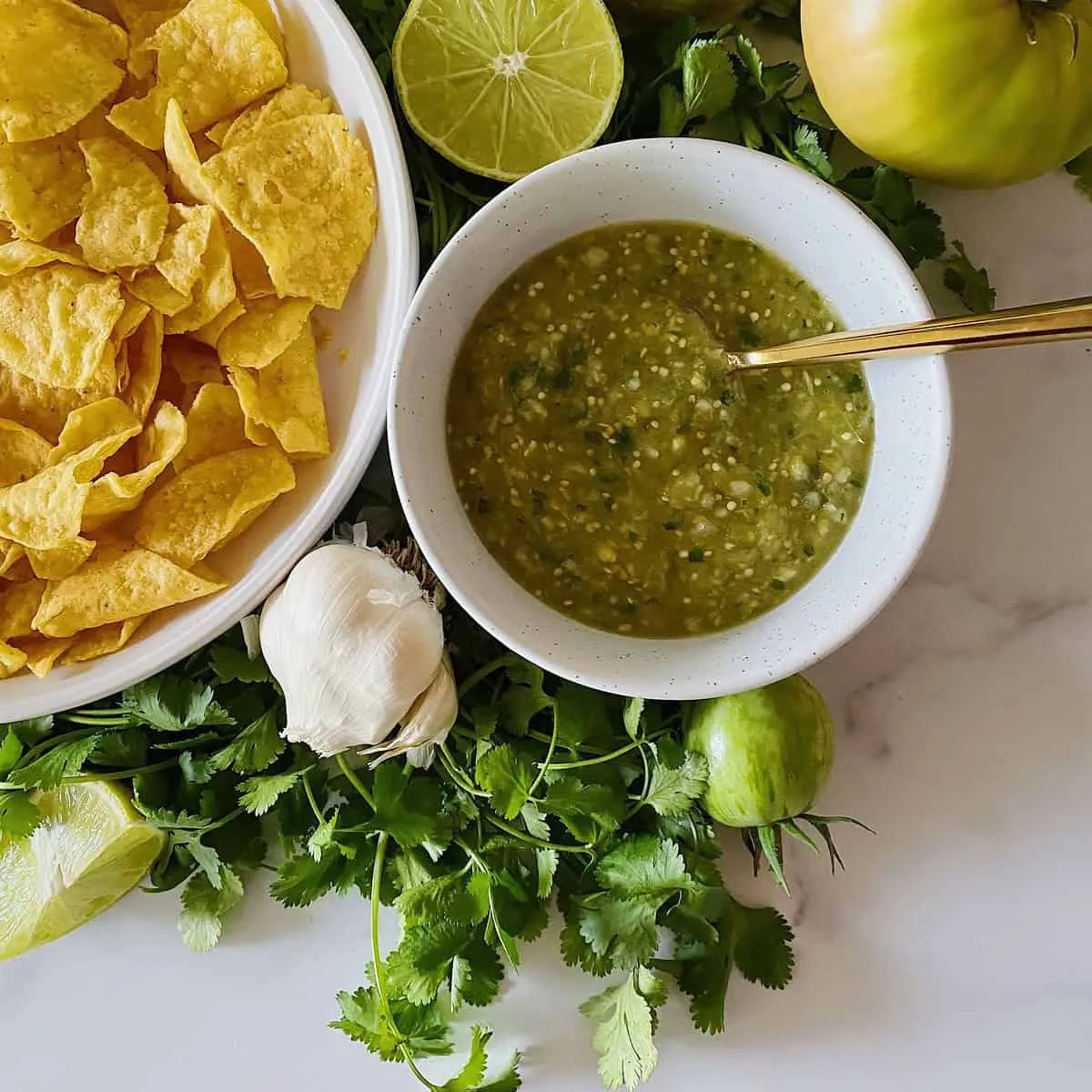 Roasted Tomatillo or Green Tomato Salsa to Can or Freeze