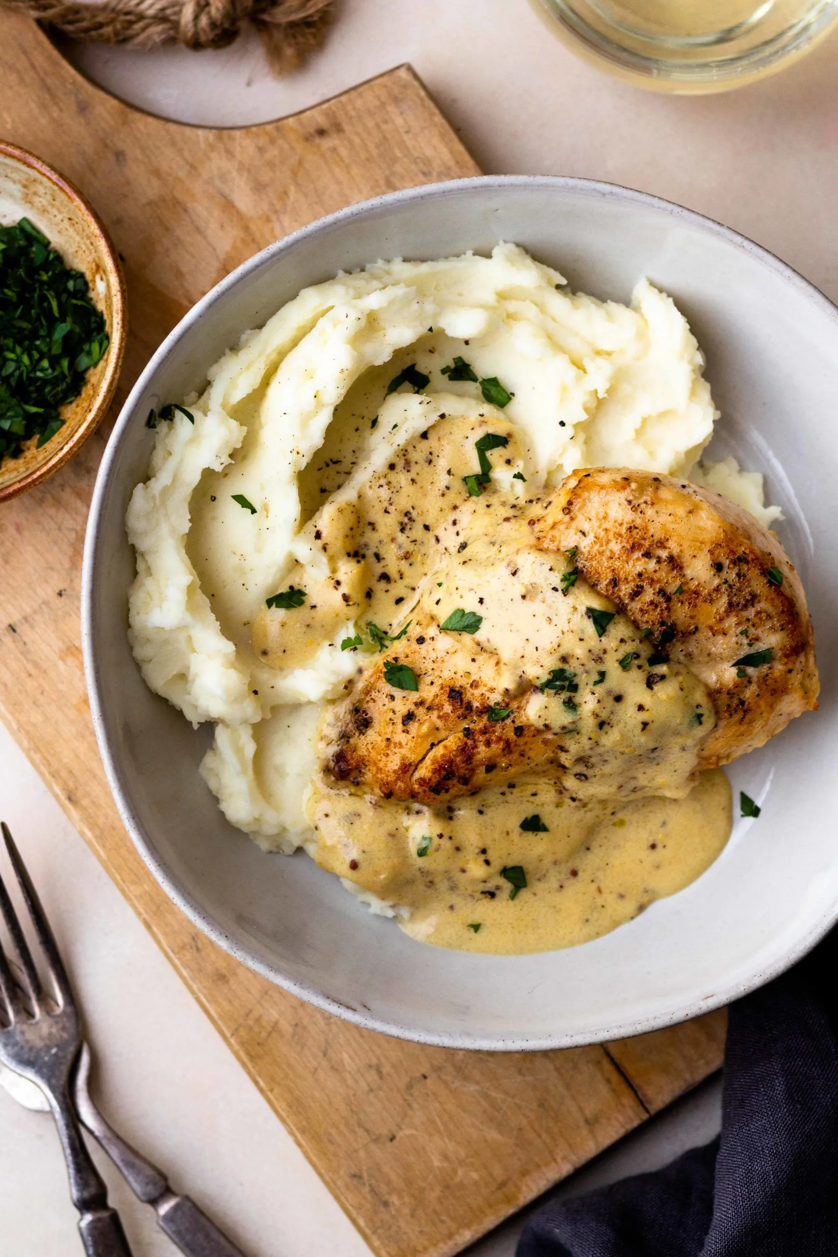Robin's Potato Chip Chicken and Garlic Mashed Potatoes