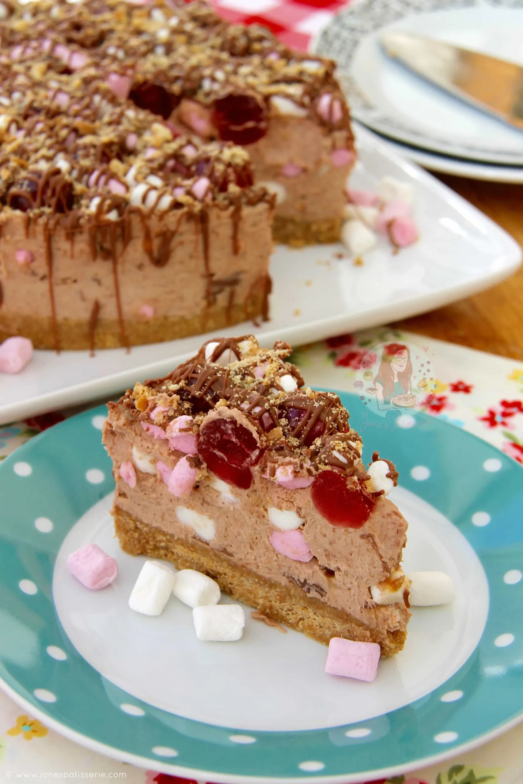 Rocky Road No Bake Cheesecake