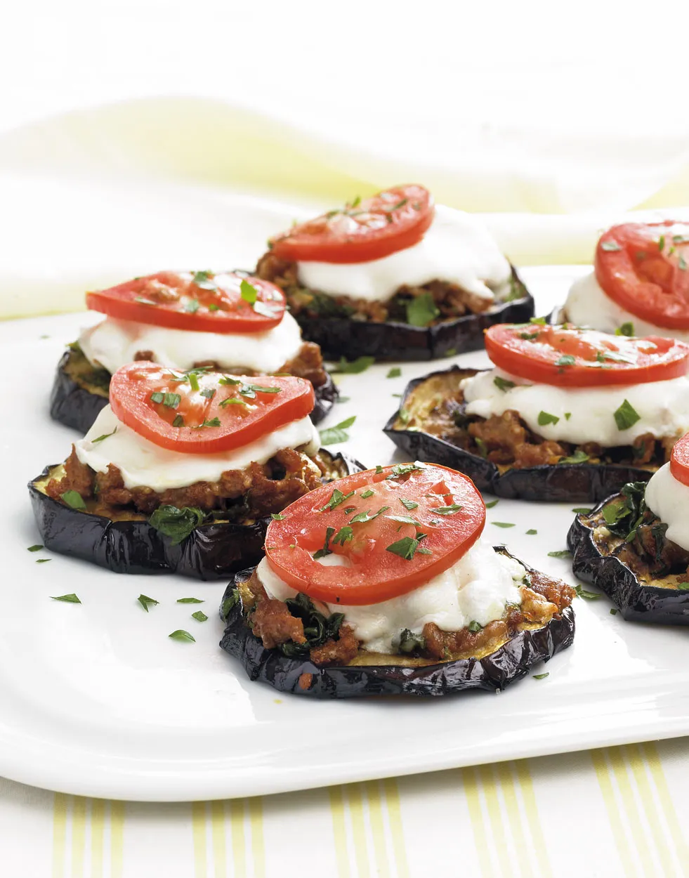 Rolled Eggplant with Sausage and Mozzarella