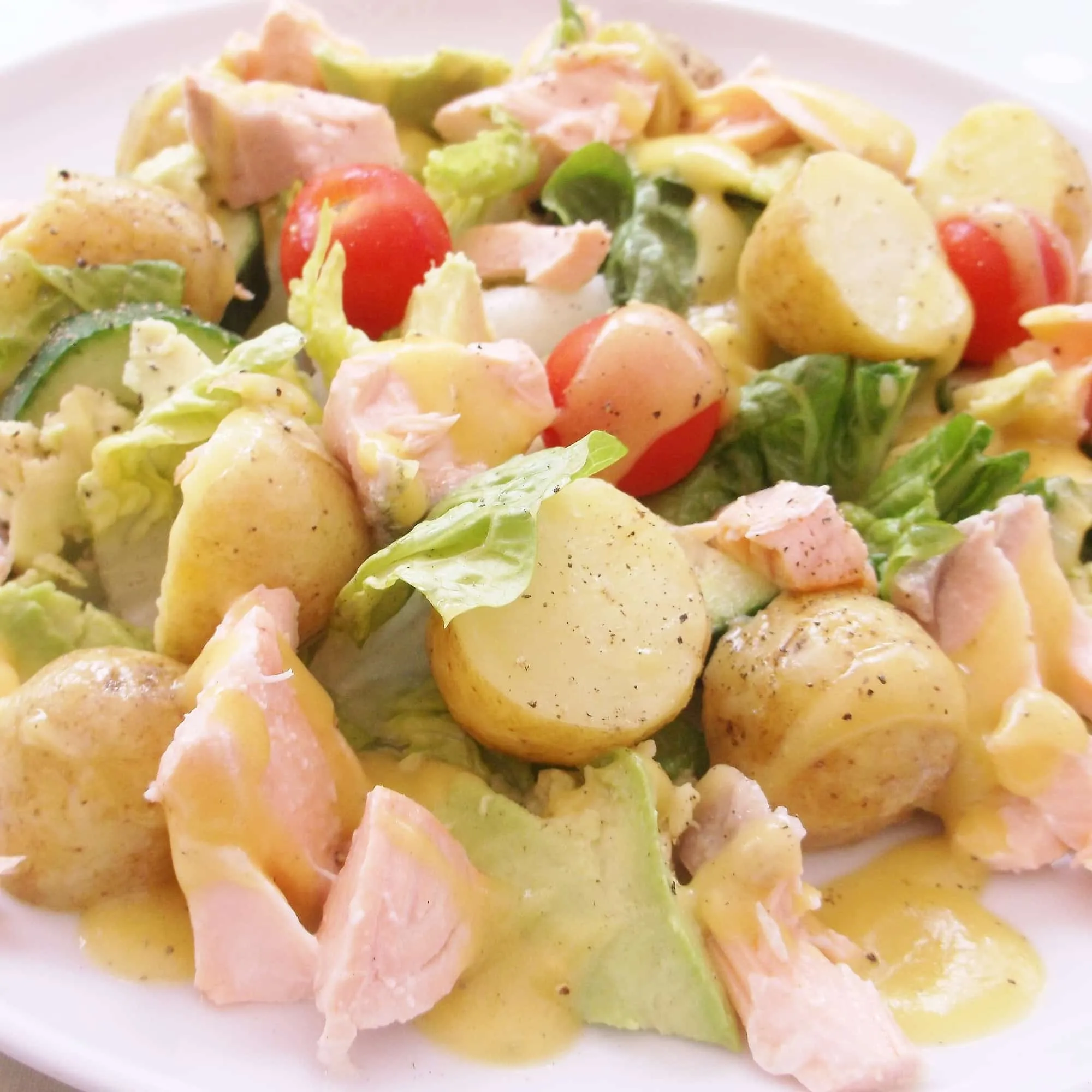 Salmon Avocado and Potato Salad