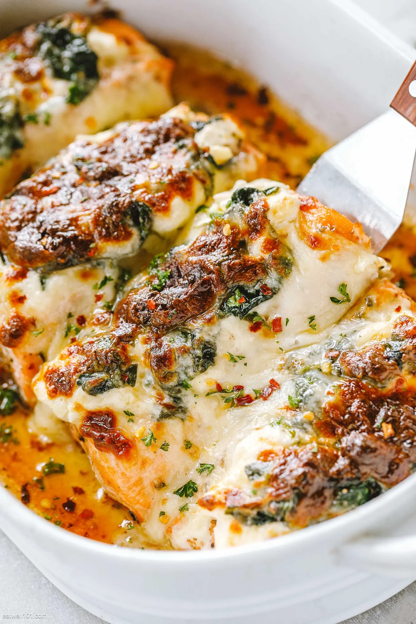 Salmon Spinach Eggs Bake