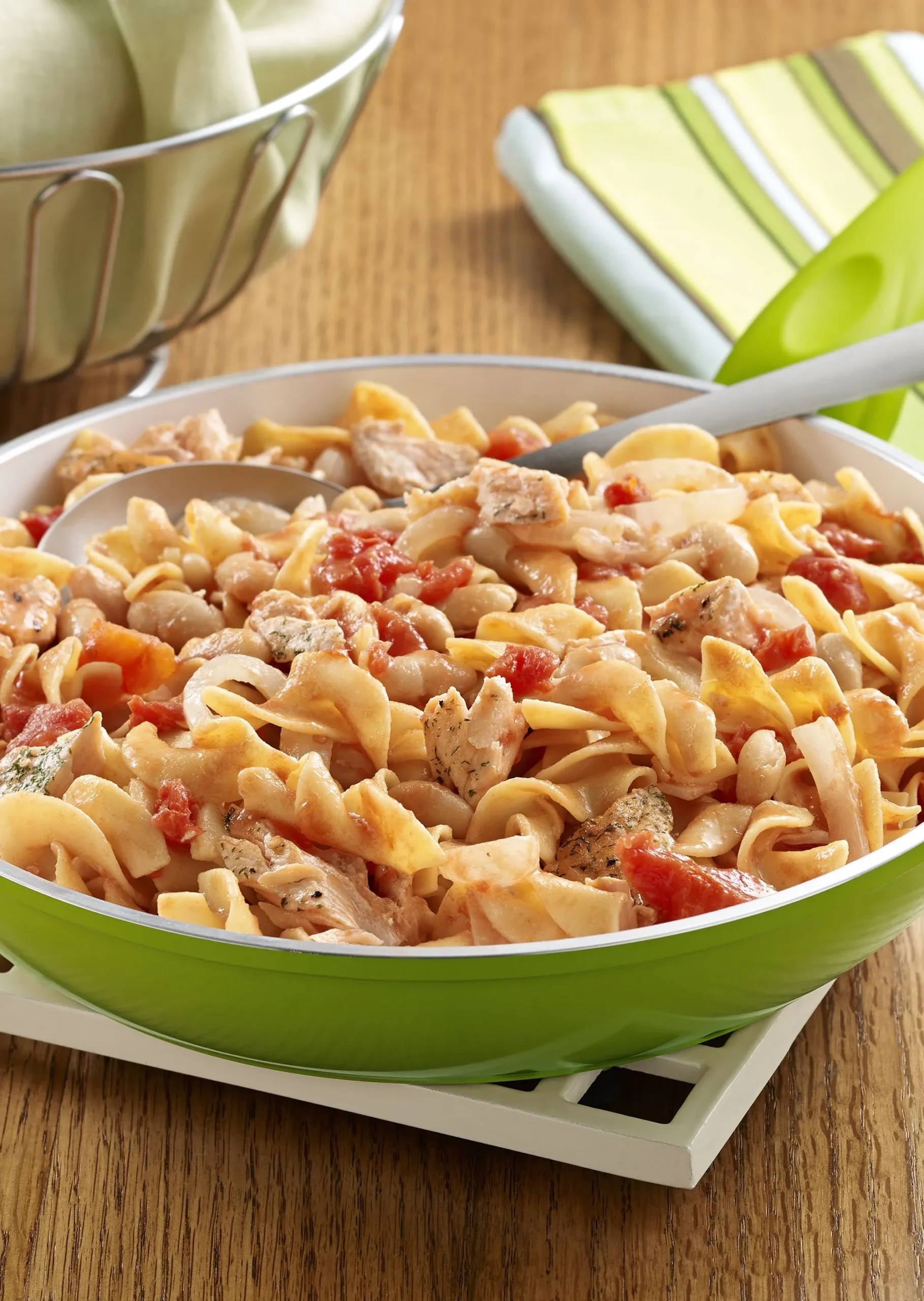 Salmon and Noodle Skillet