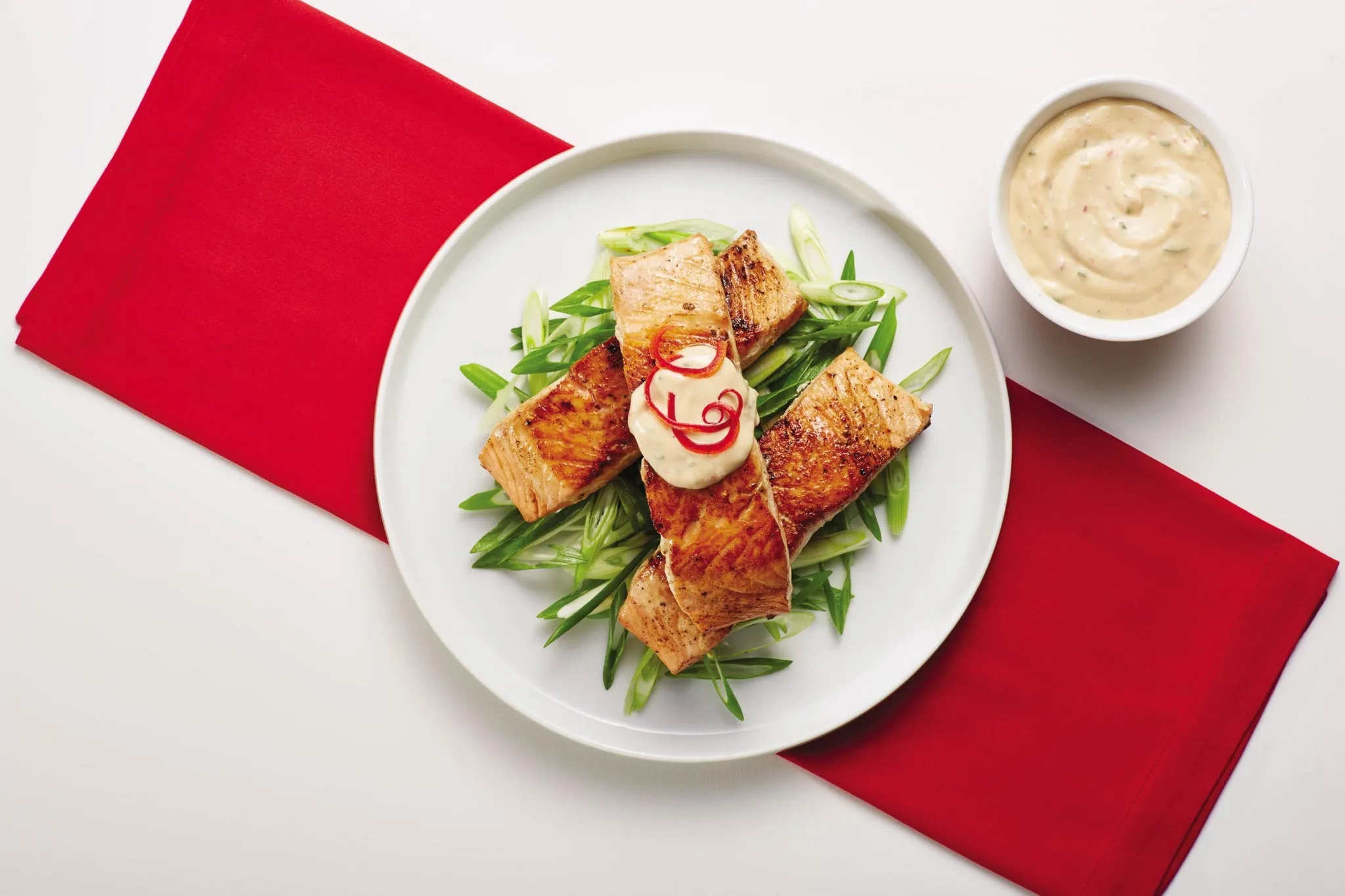Salmon with Garlic Mayonnaise