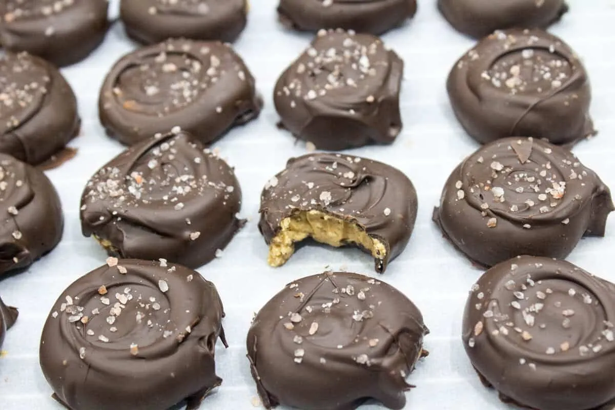 Salted Dark Chocolate Peanut Butter Patties