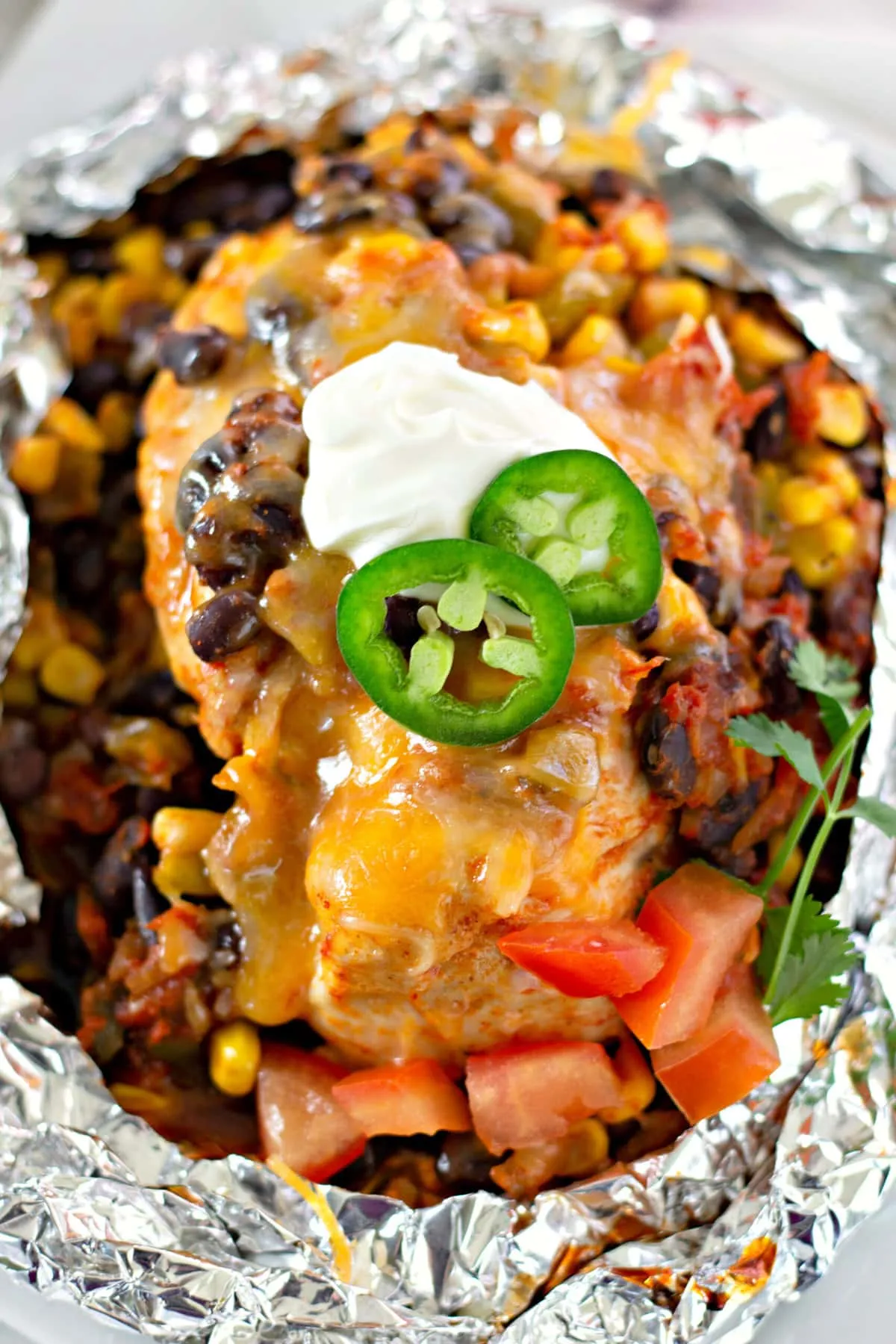 Santa Fe Chicken Foil Dinners