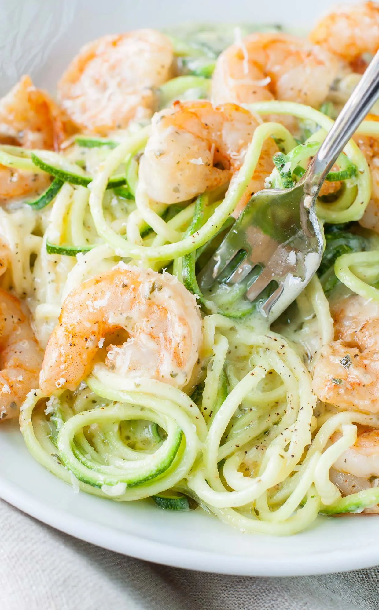 Saucy Shrimp with Zucchini Noodles