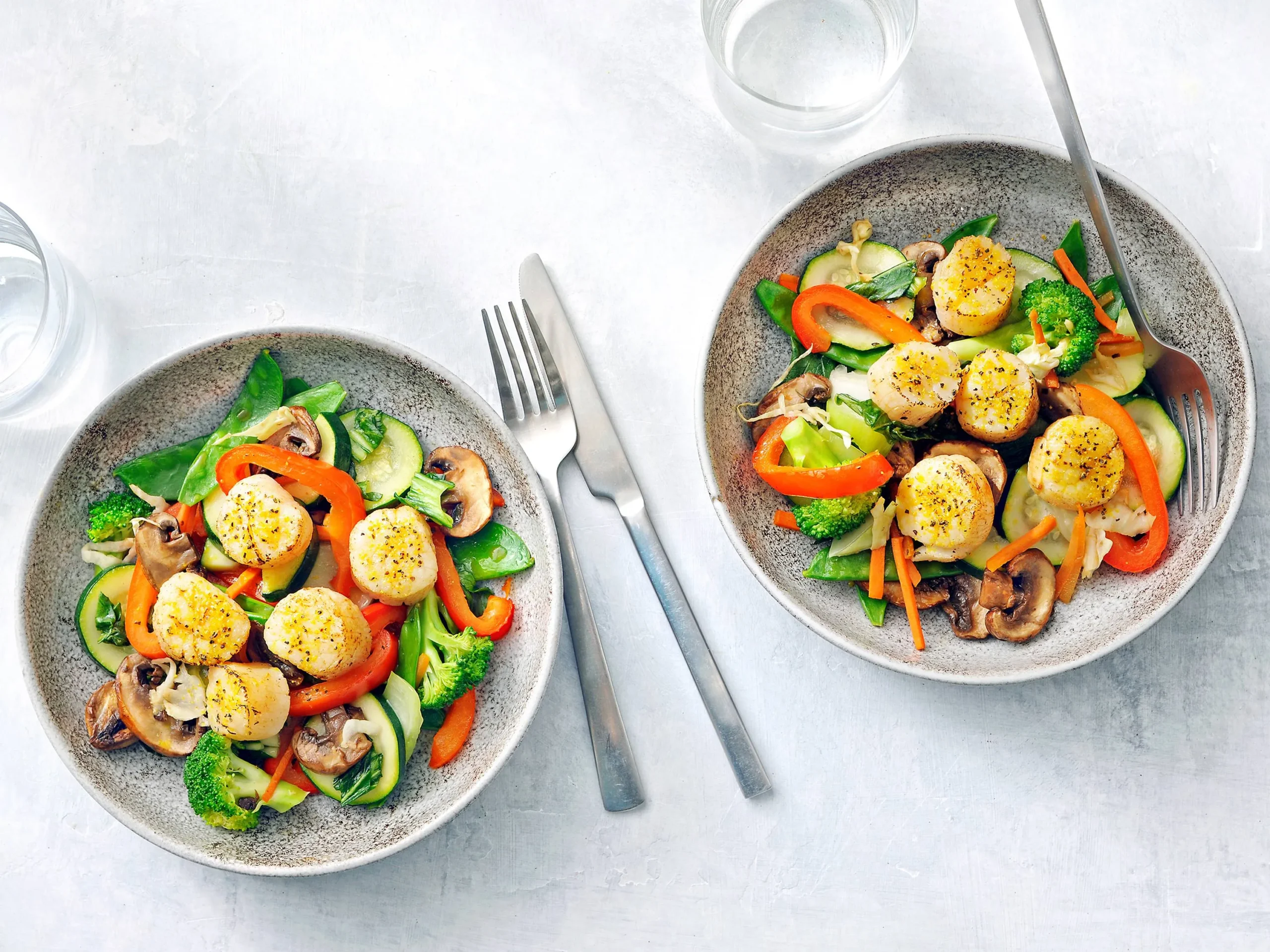 Sauteed Scallops with Vegetables