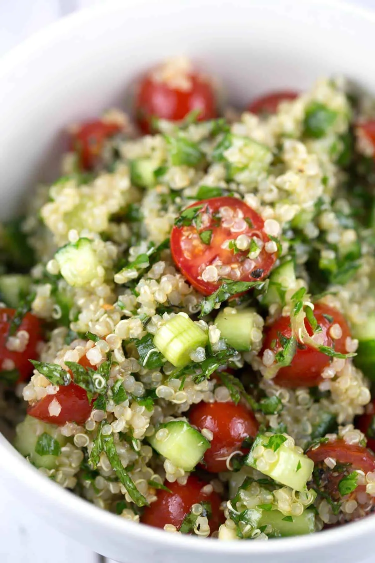 Savory Garlicky Quinoa Tabbouleh