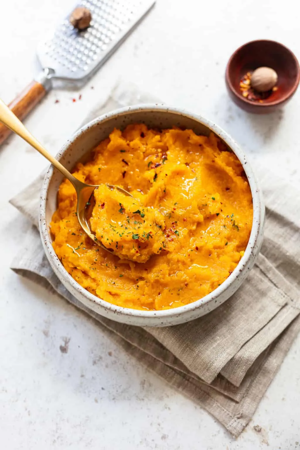 Savory Mashed Butternut Squash (Dairy Free)