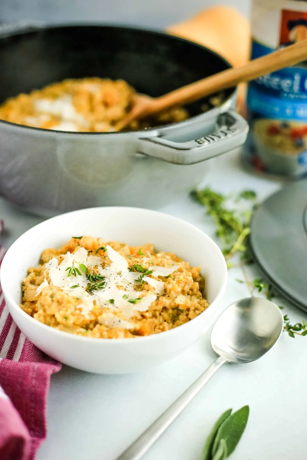 Savory Mushroom and Herb Steel Cut Oat Risotto