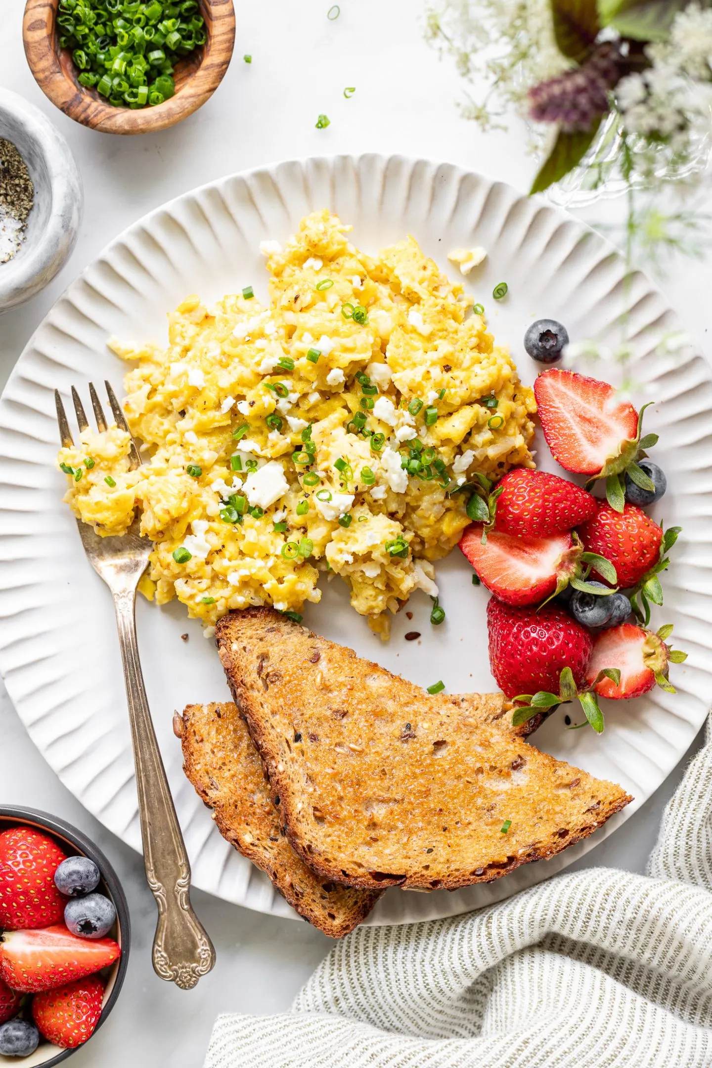 Scrambled Eggs with Hidden Cauliflower Rice