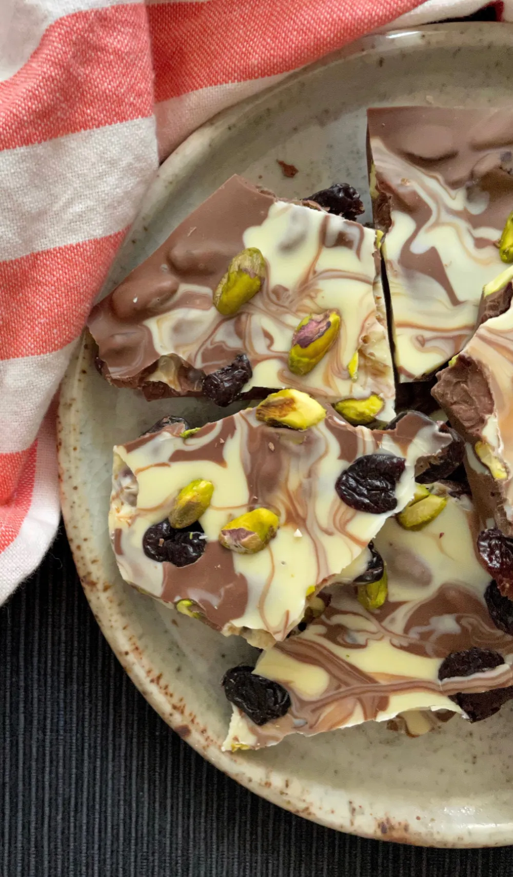 Sea Salt Cherry Pistachio Bark