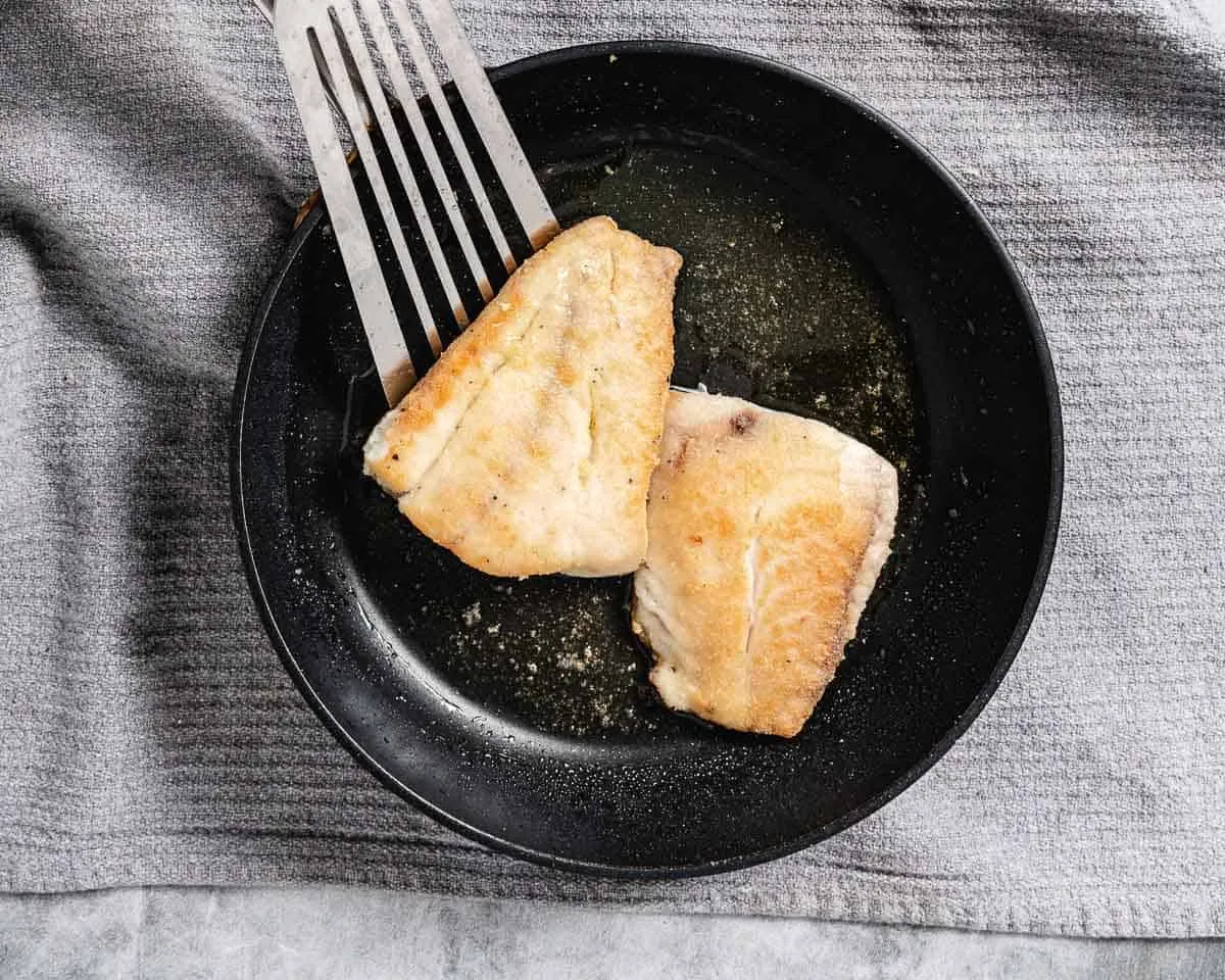 Seared Tripletail with Marinated Summer Squash, Sweet Corn, and Cherry Tomatoes