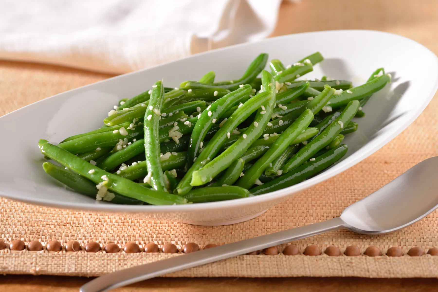 Sesame Garlic Shiitake Green Beans