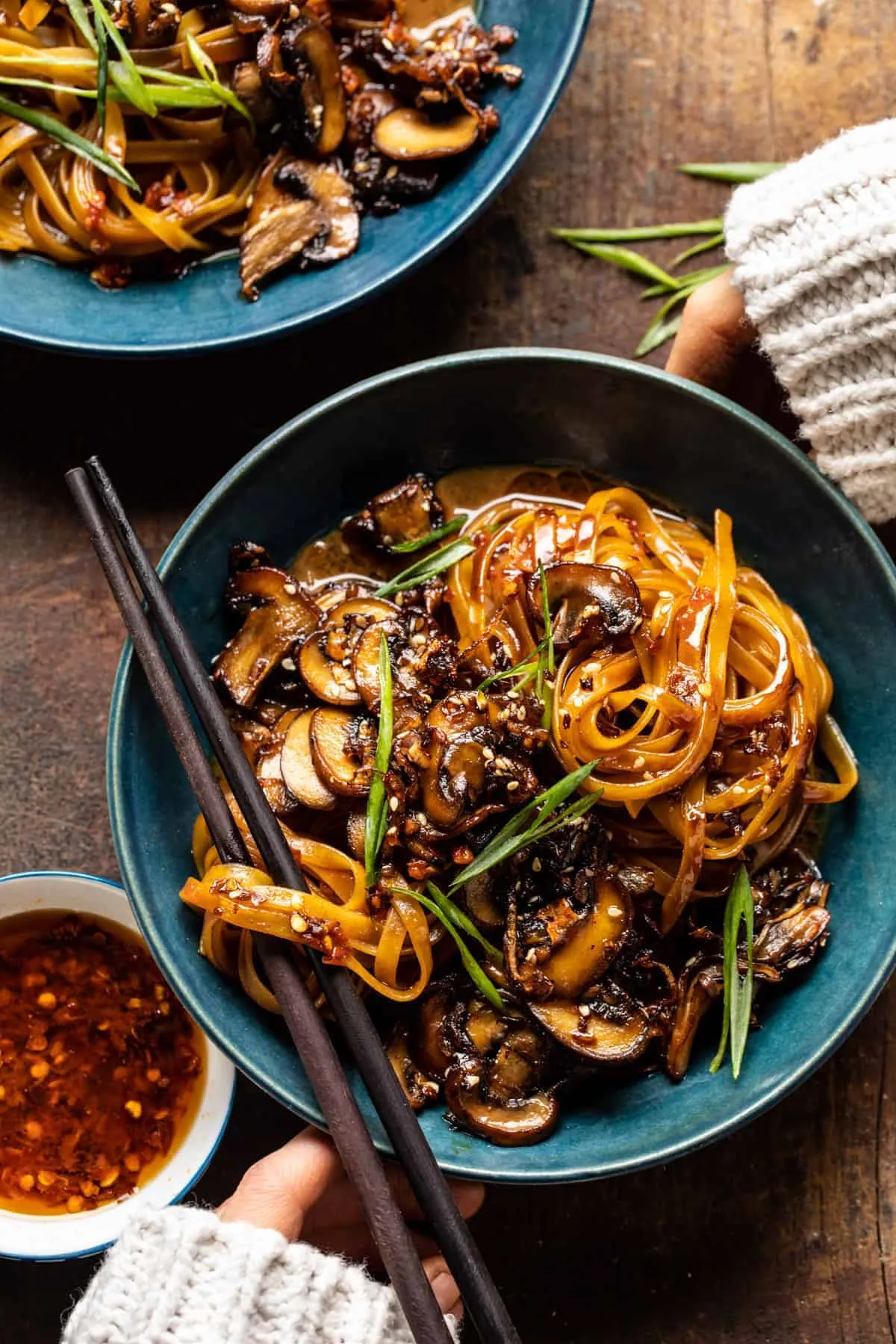 Sesame Noodles with Mushrooms