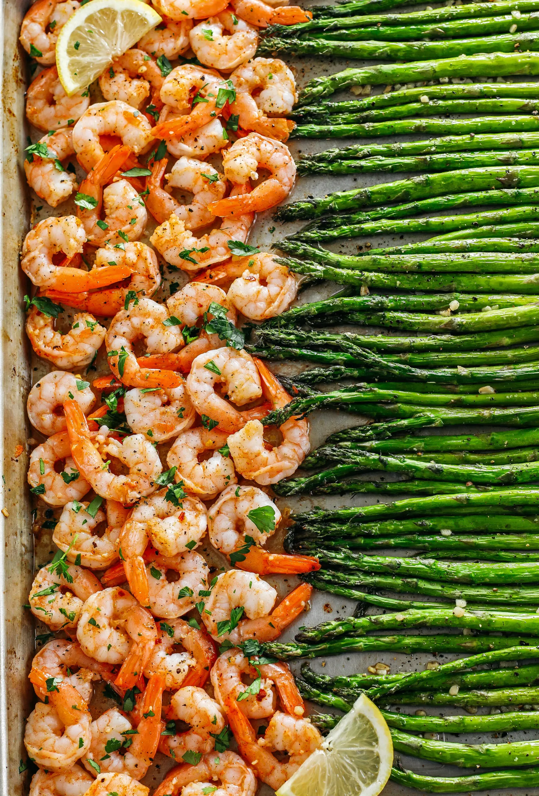 Sheet Pan Lemon Garlic Shrimp and Asparagus