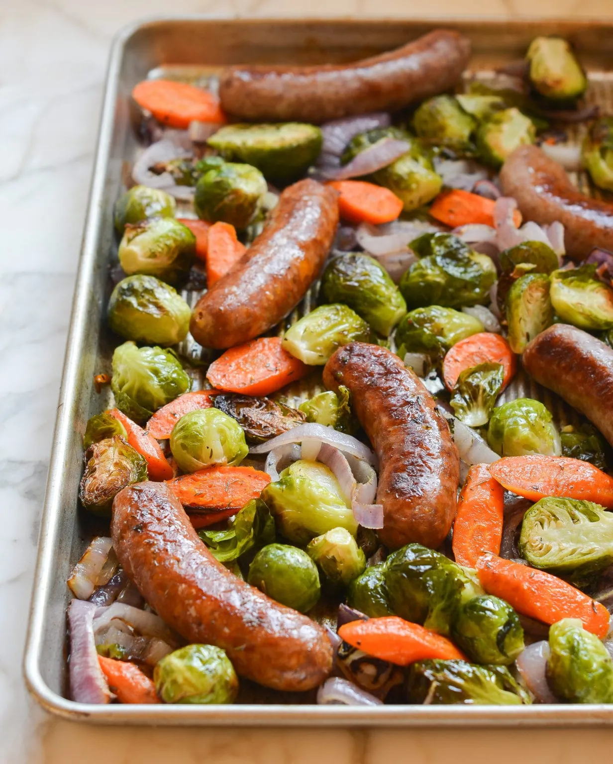 Sheet Pan Sausage with Veggies