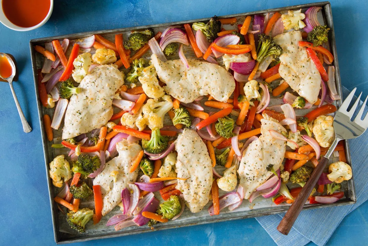Sheet Pan Sriracha Ranch Chicken