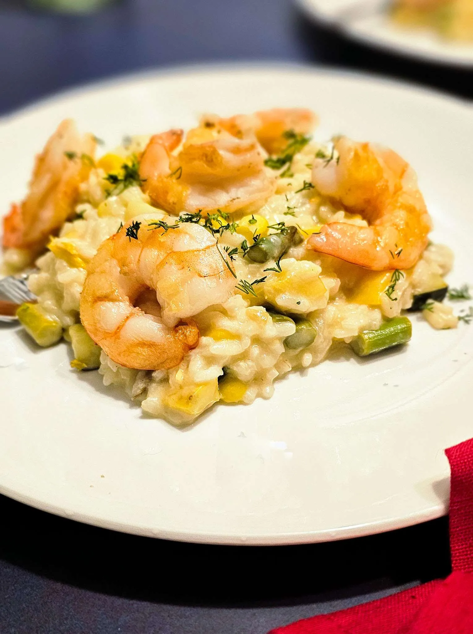 Shrimp and Spring Vegetable Risotto