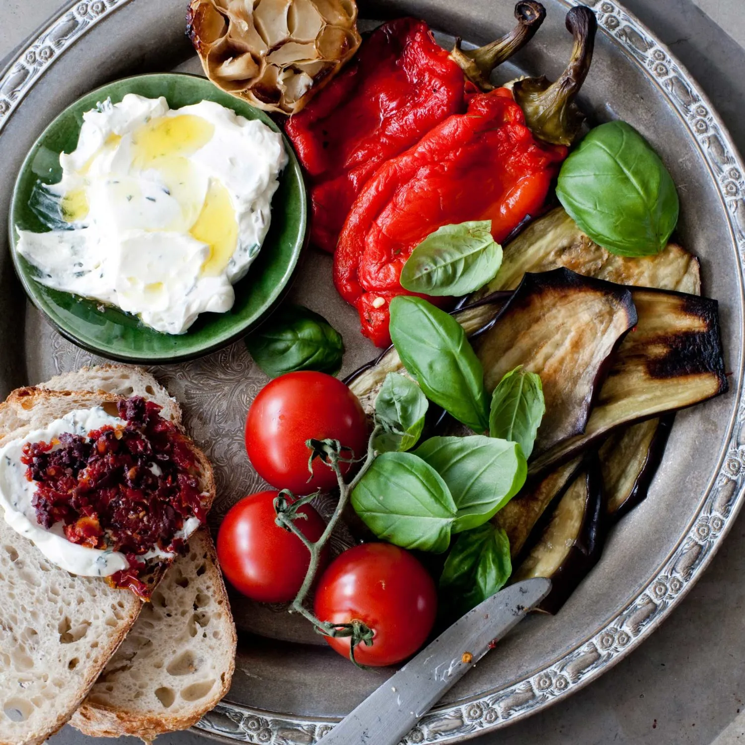 Simple Mediterranean Antipasti Platter