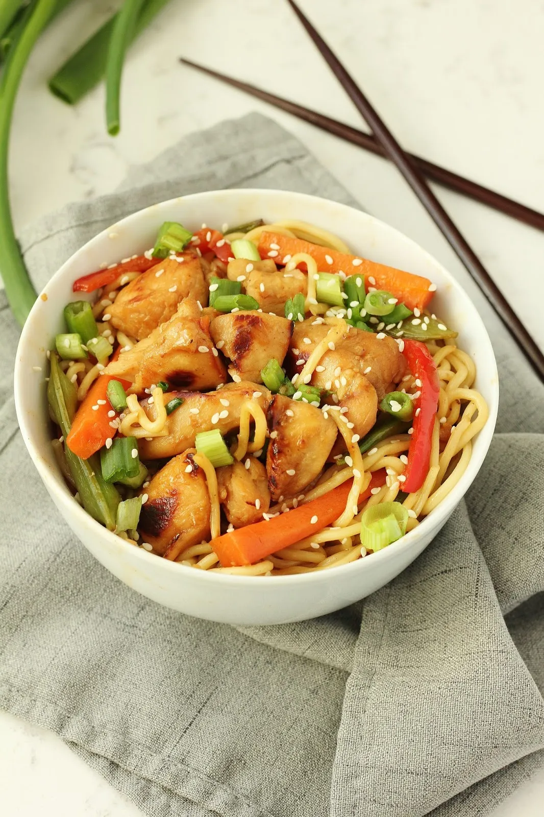 Simple Teriyaki Noodle Bowl