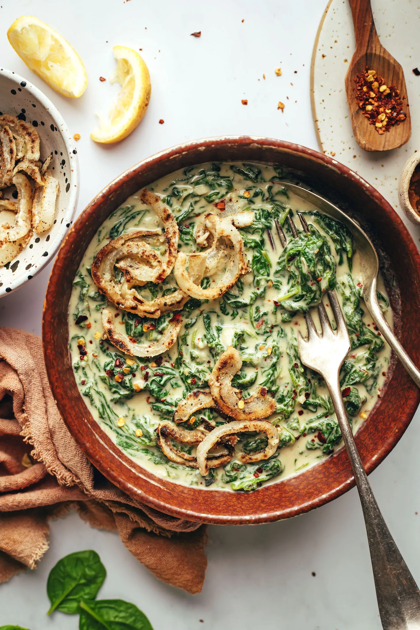 Simple Vegan Creamed Spinach