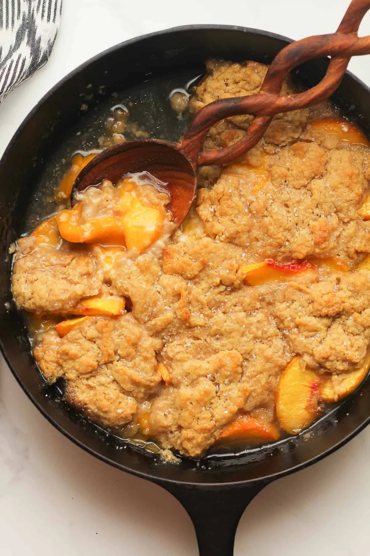 Skillet Peach Cobbler Shortcake