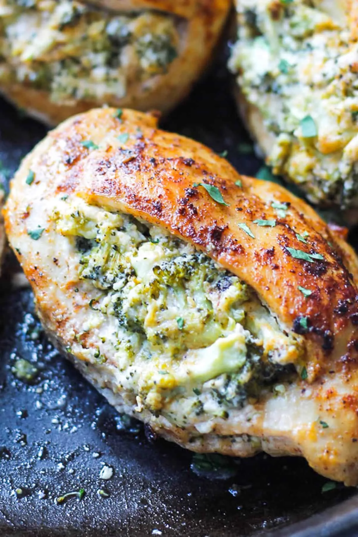 Skinny Broccoli and Cheese Stuffed Chicken