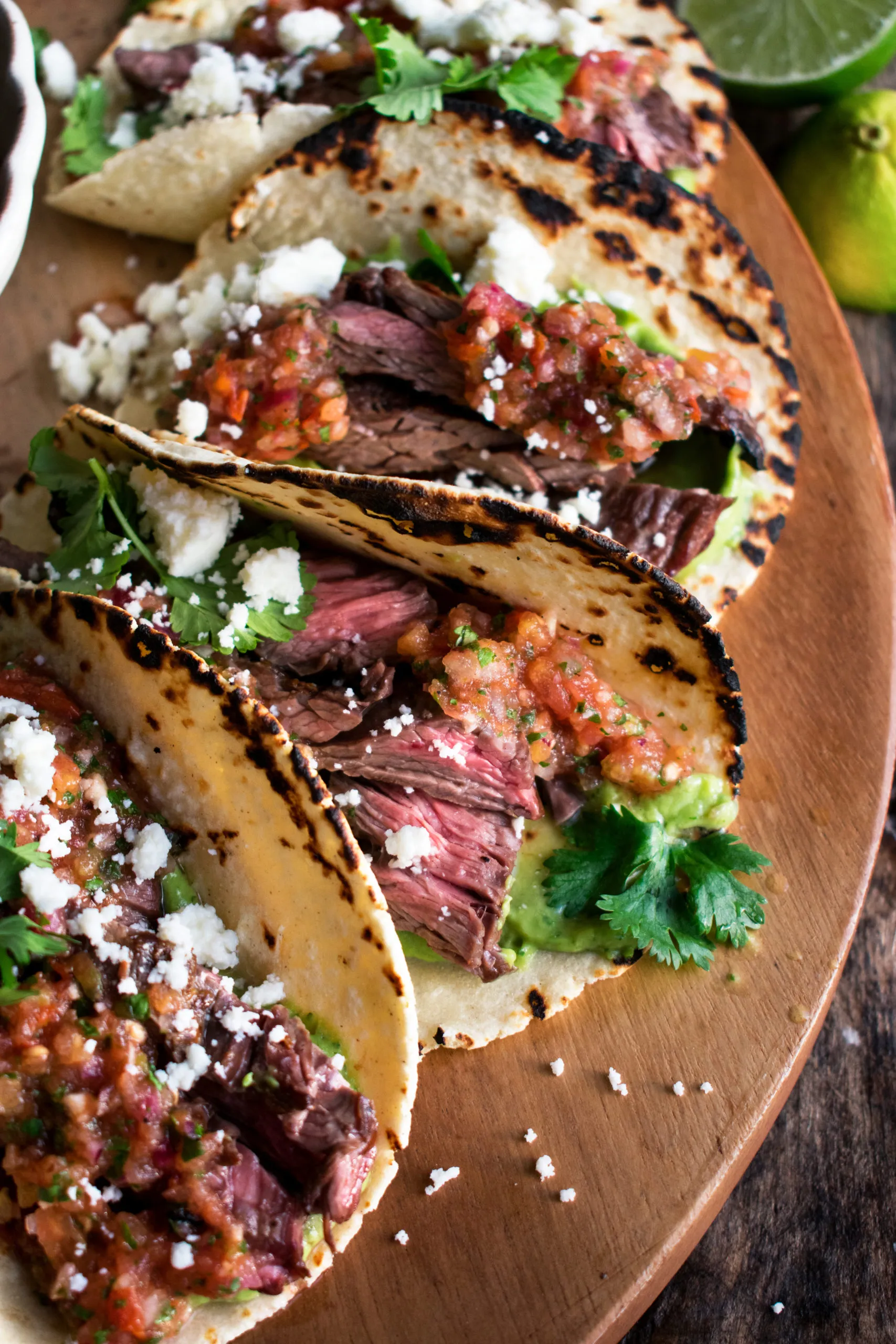 Skirt Steak Tacos with Charred Tomato Salsa
