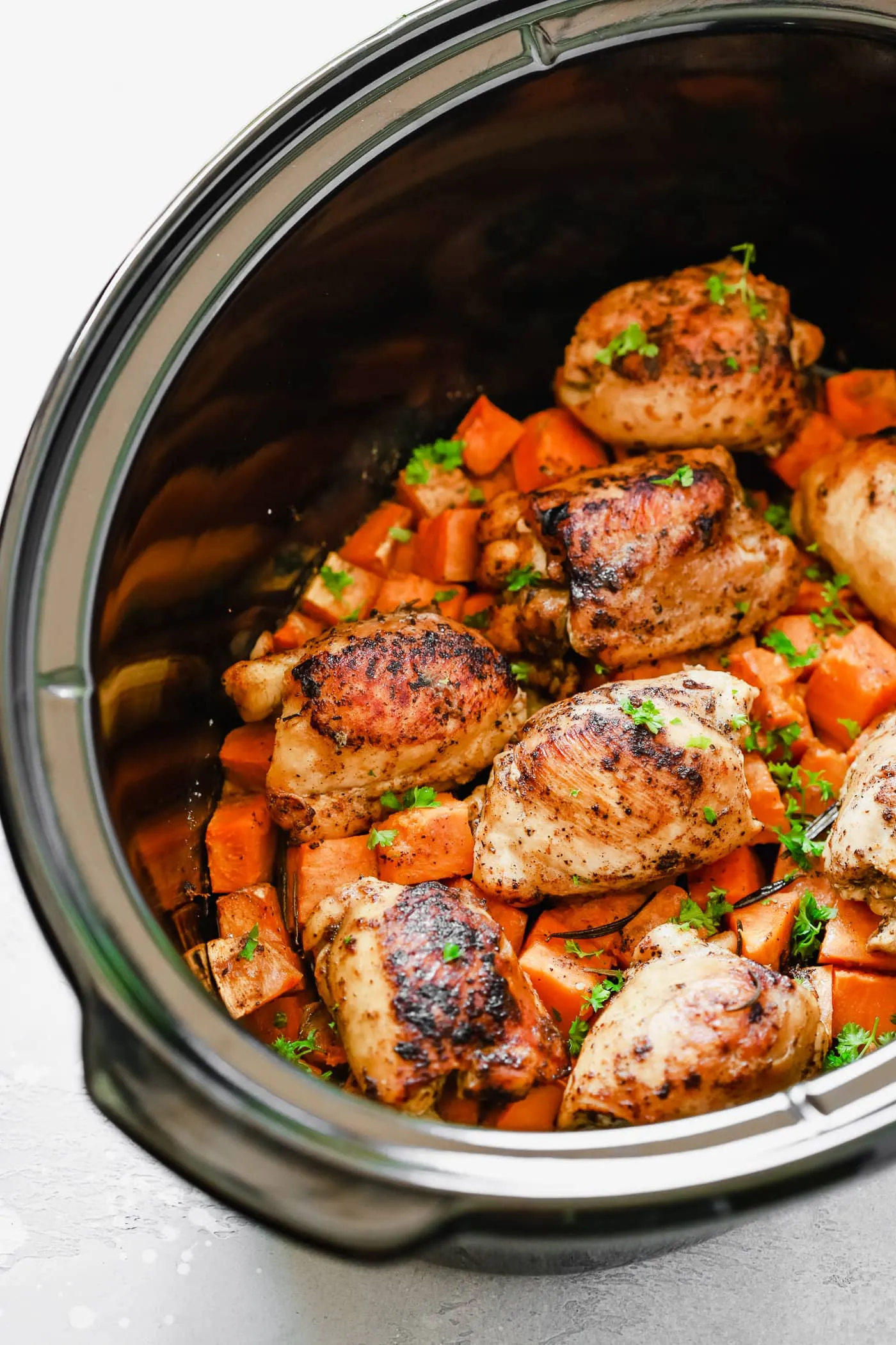 Slow Cooked Chicken Sweet Potatoes