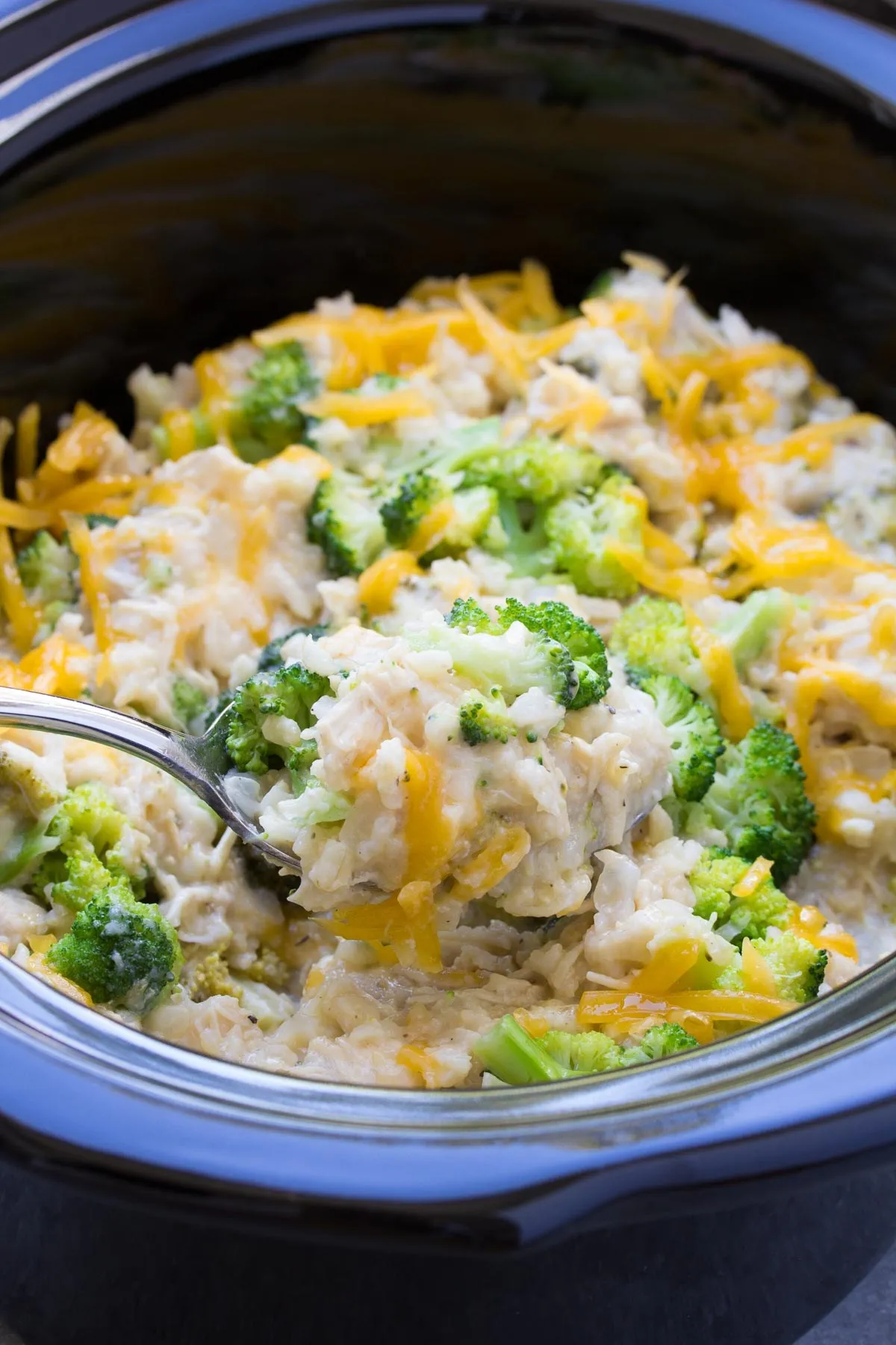 Slow Cooked Chicken with Broccoli and Cheddar