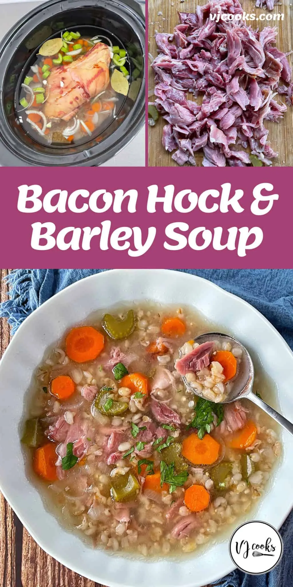 Slow Cooker Bacon Hock Barley Soup