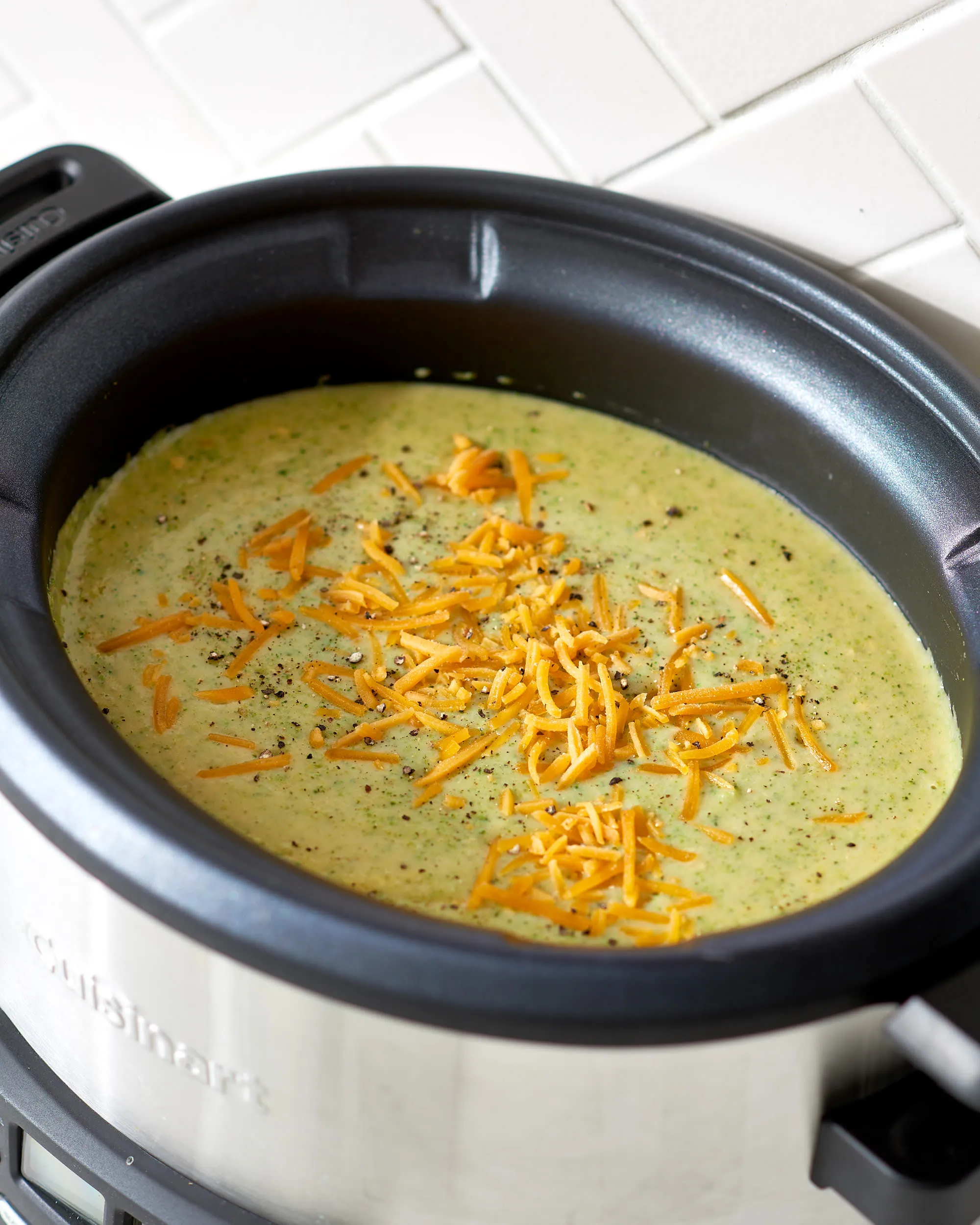 Slow Cooker Broccoli Cheese and Potato Soup