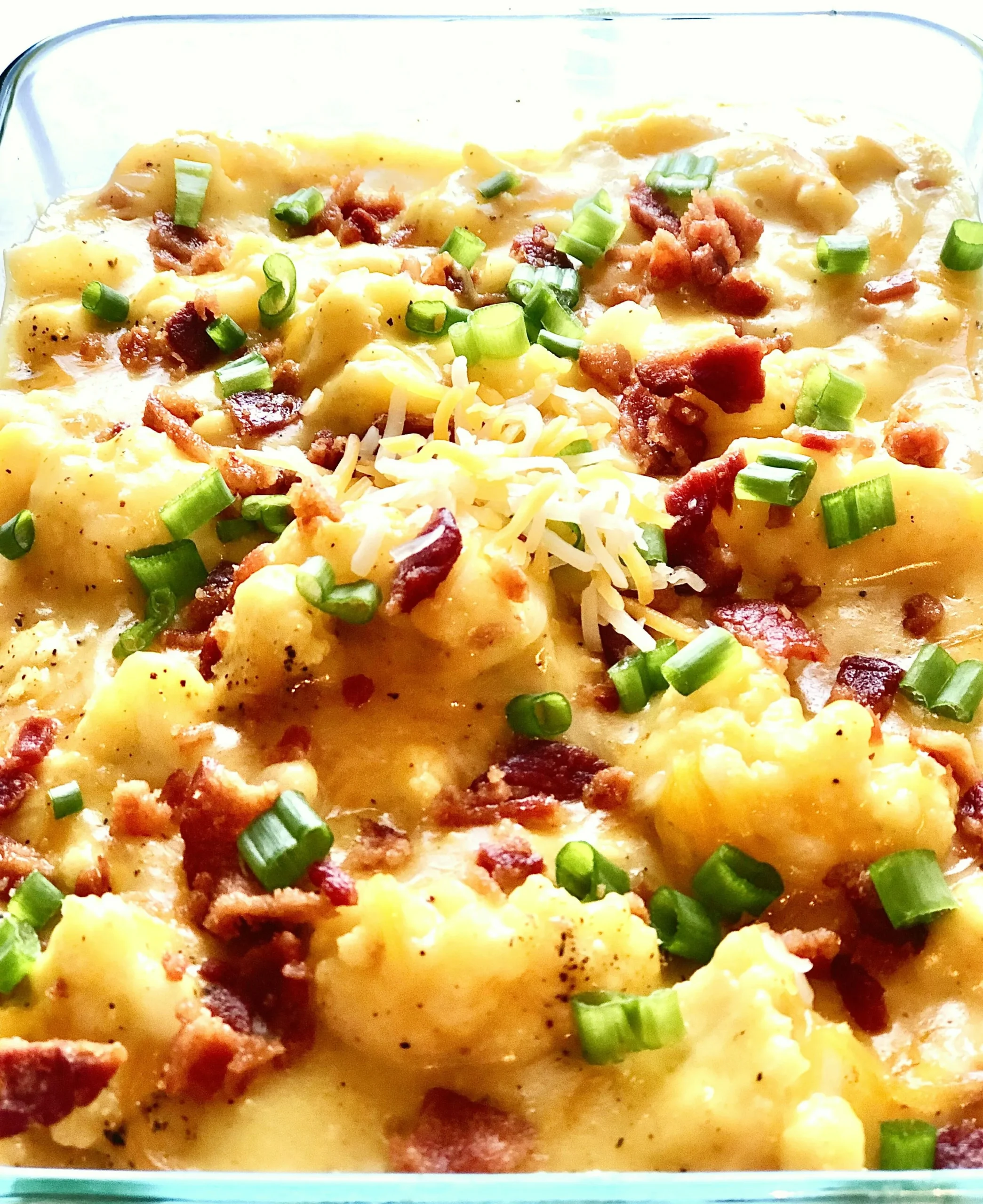 Slow Cooker Cheesy Bacon Cauliflower