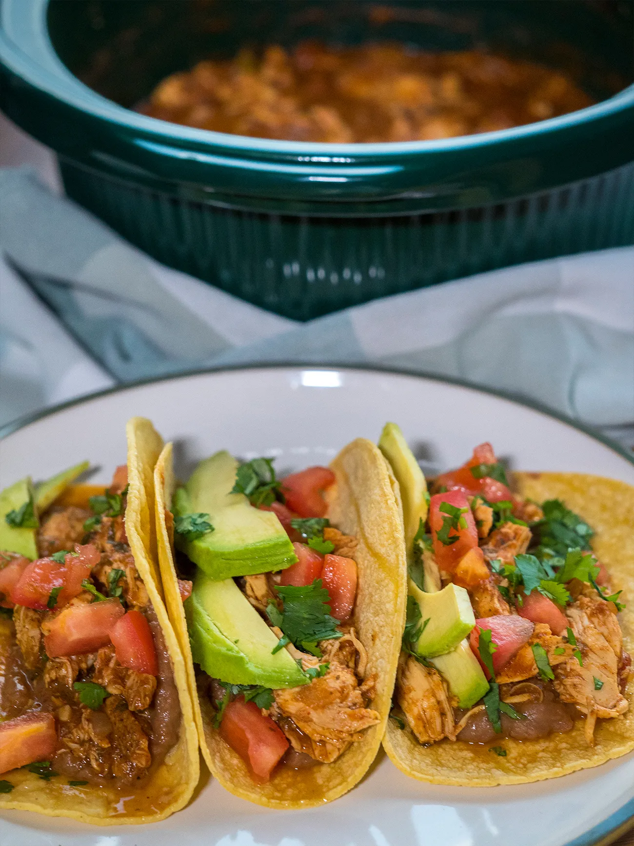 Slow Cooker Cilantro Lime Chicken Tacos