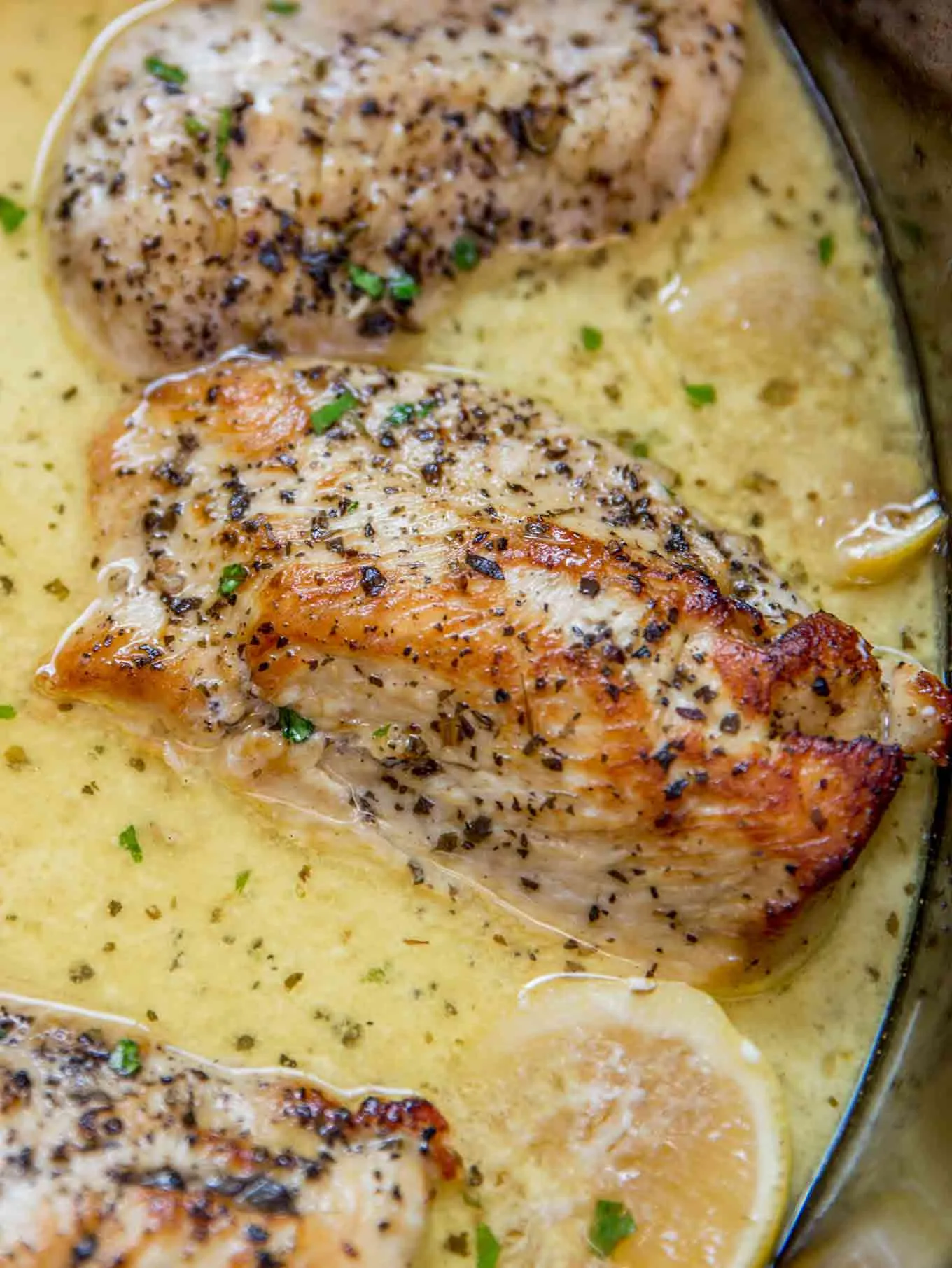Slow Cooker Garlic Lemon Chicken