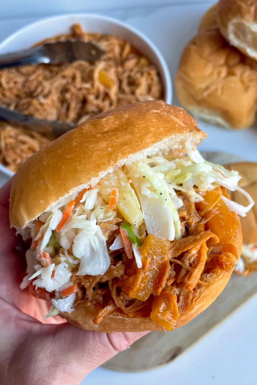 Slow Cooker Hawaiian Chicken with Pineapple Slaw
