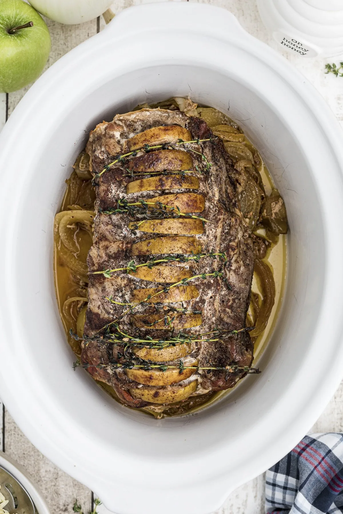 Slow Cooker Honey Apple Pork Loin