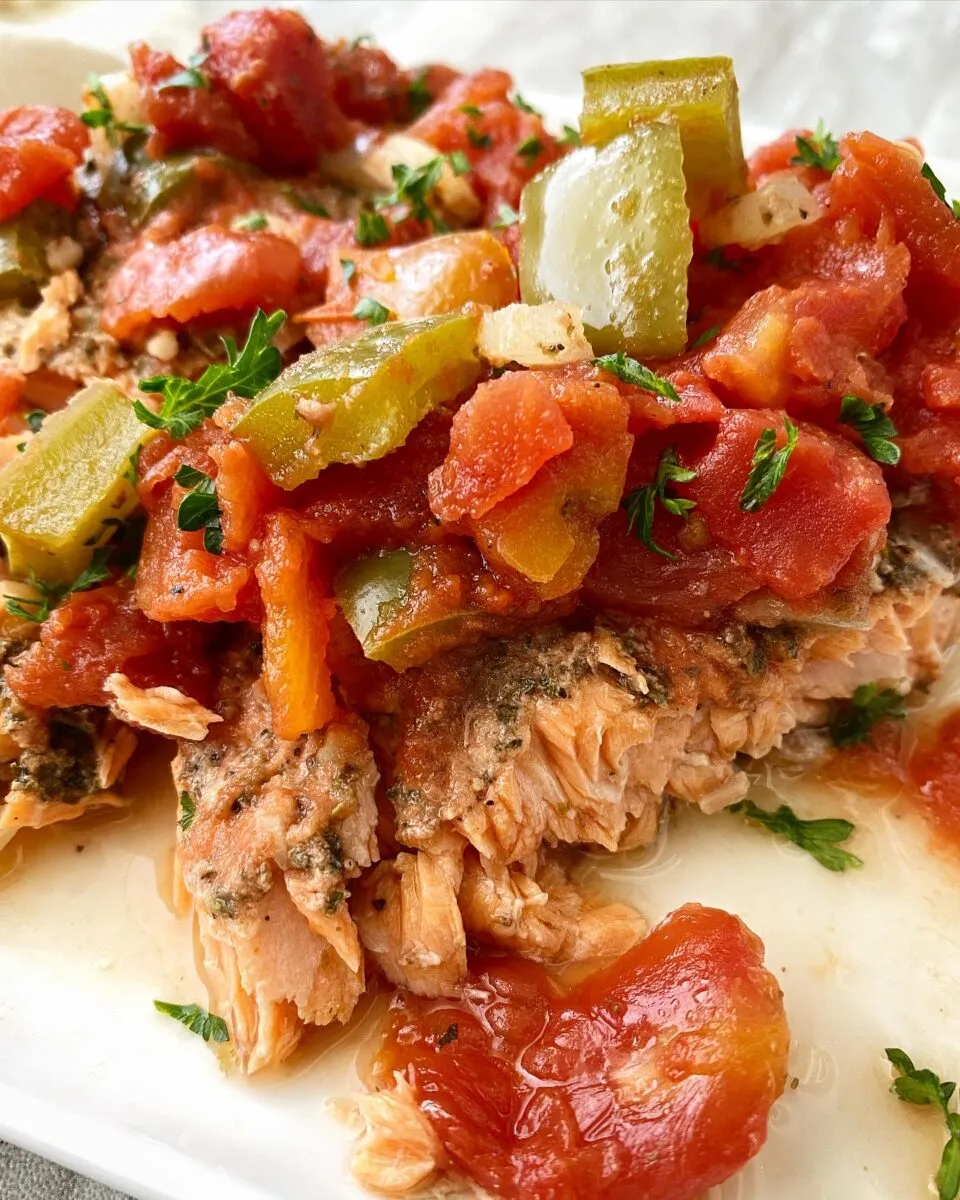 Slow Cooker Mediterranean Salmon