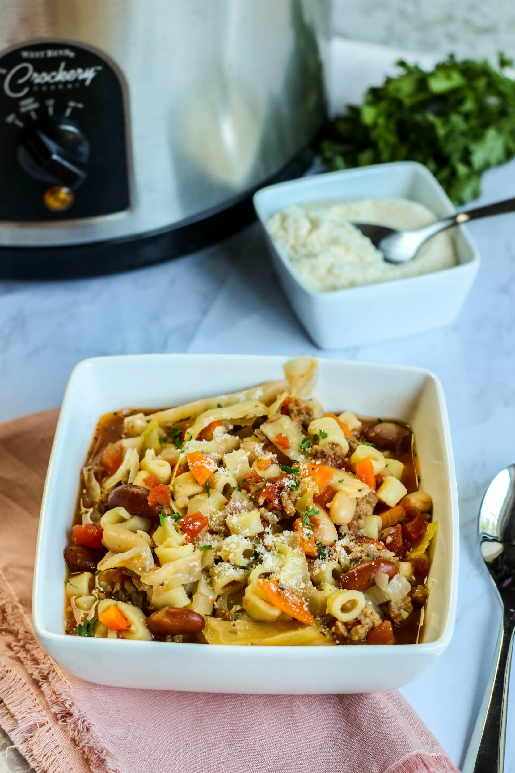 Slow Cooker Pasta e Fagioli
