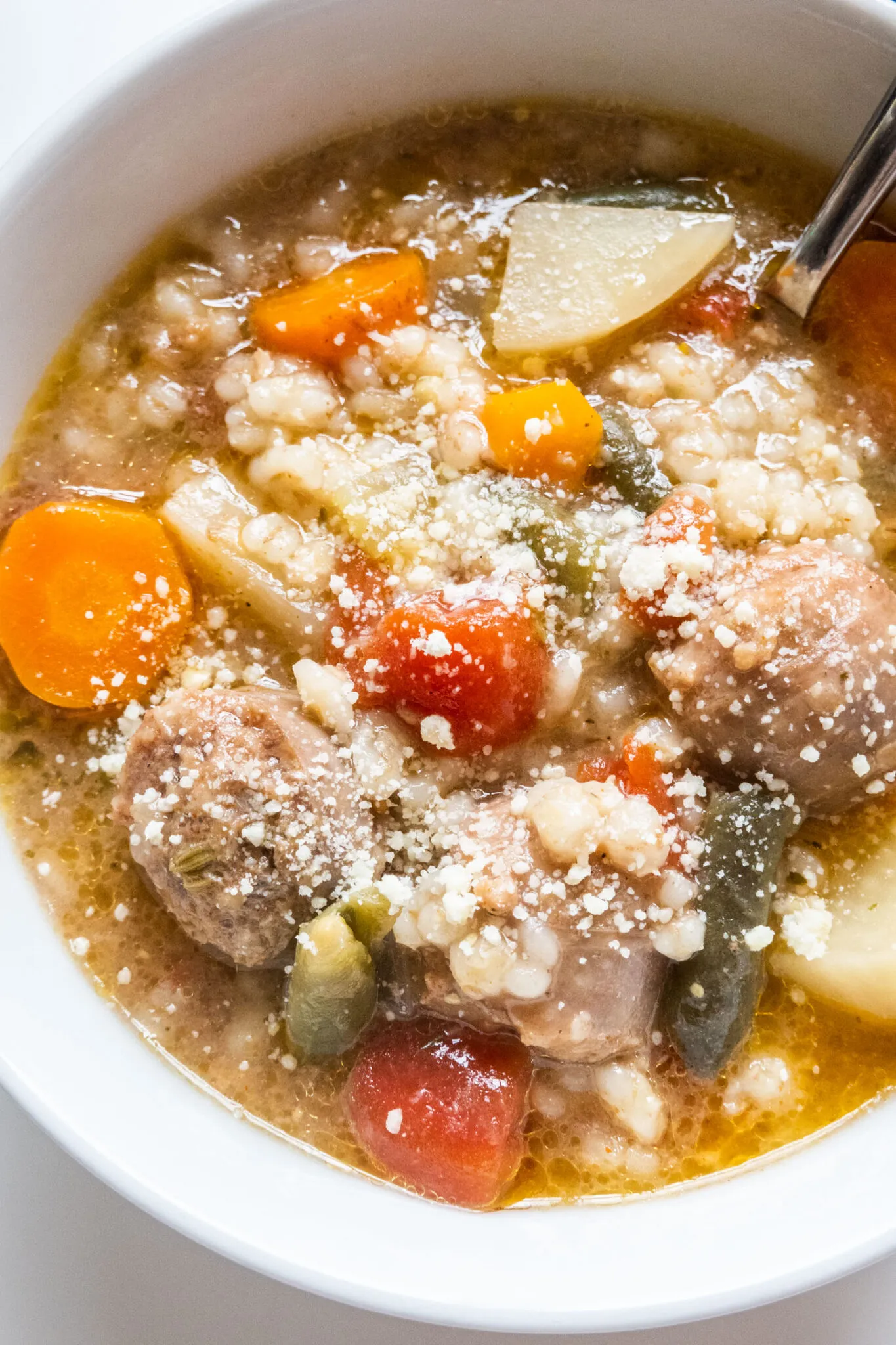 Slow Cooker Sausage Barley Soup