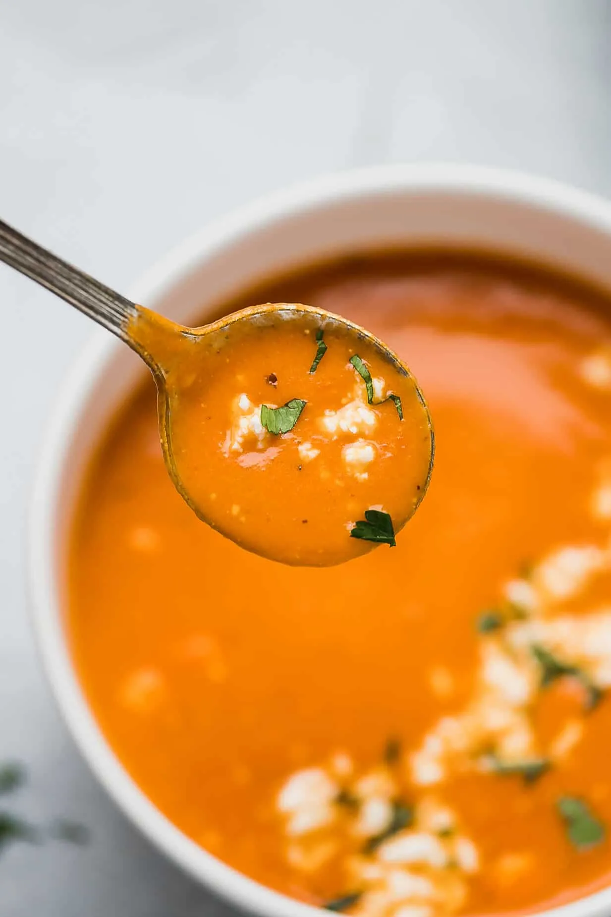 Slow Cooker Tomato and Feta Soup