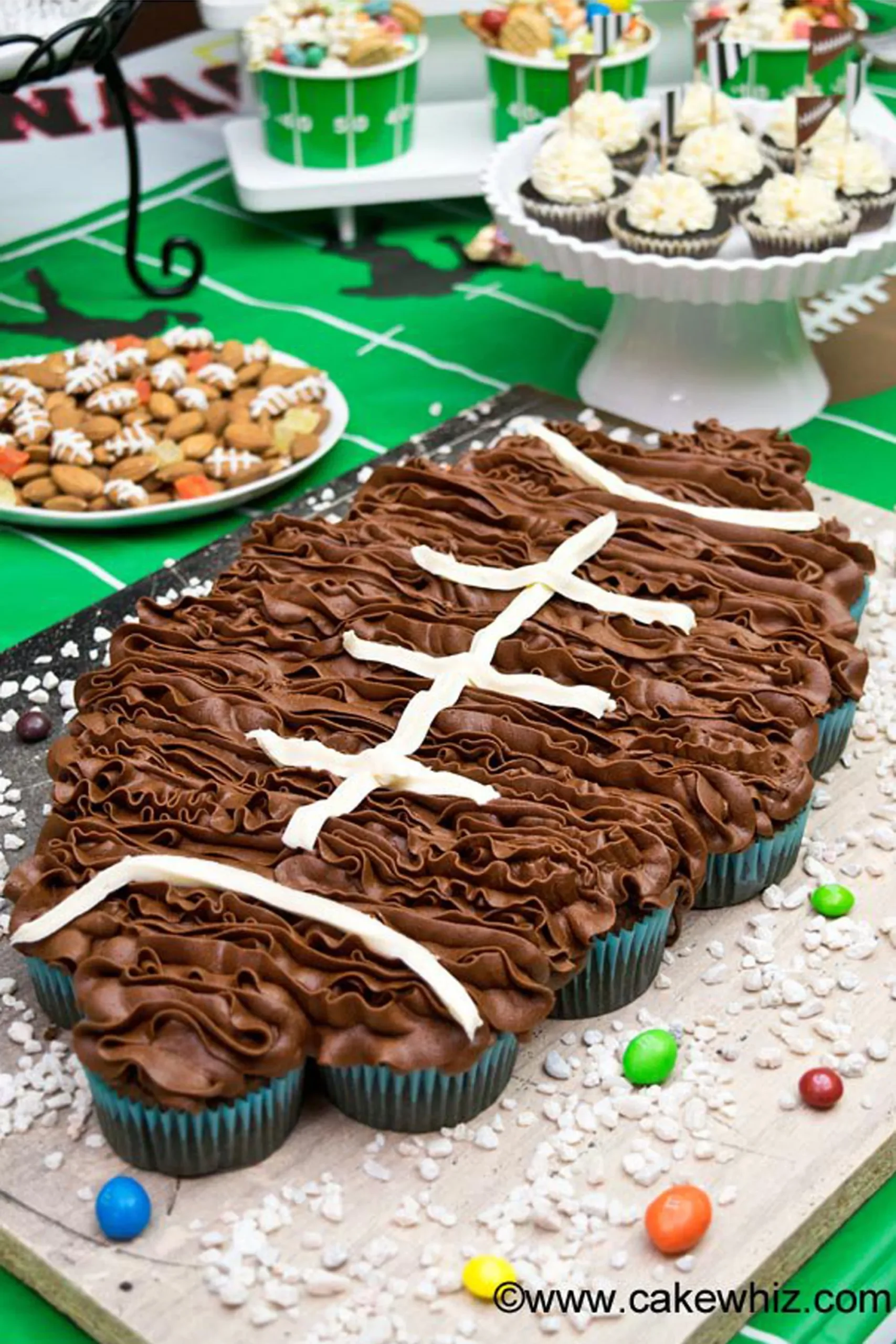 Smores Football Throw Bones Cupcakes