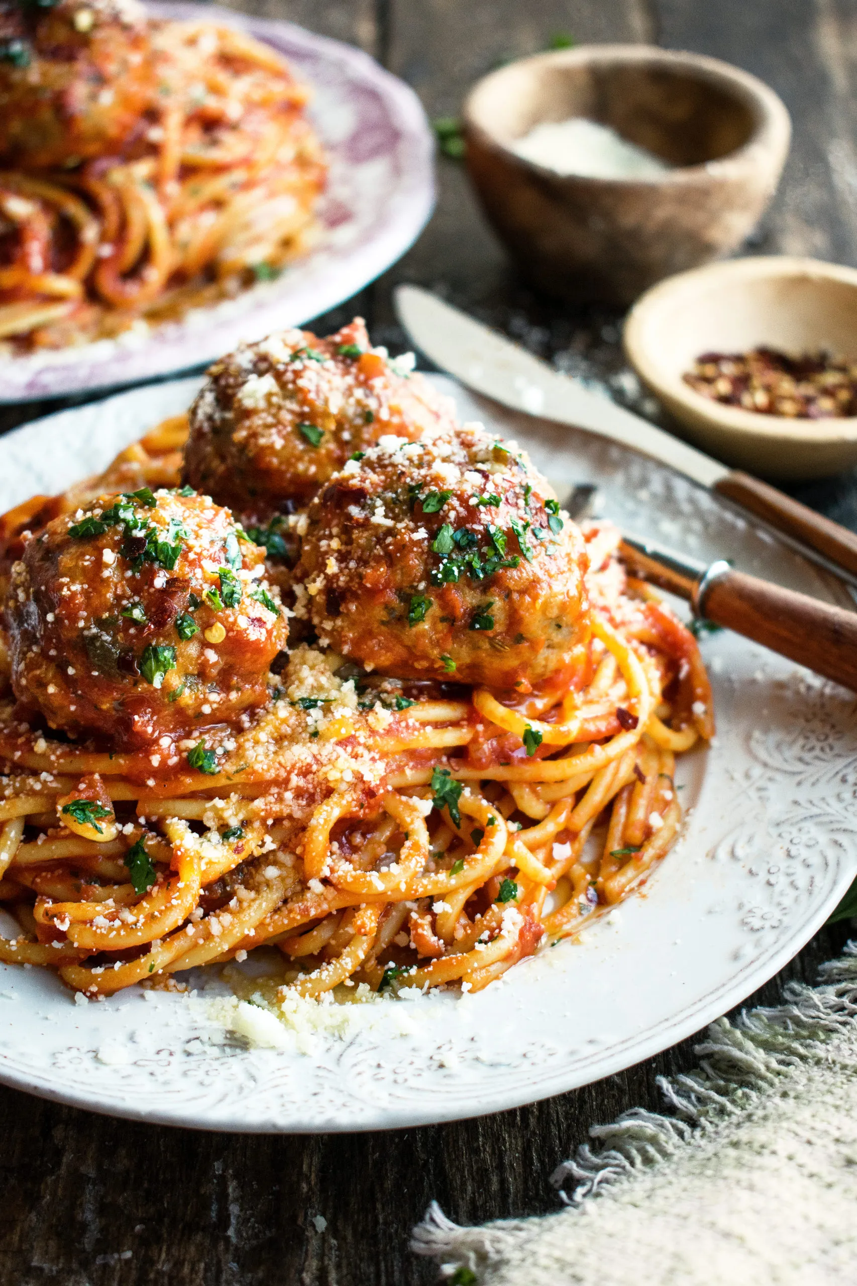Spaghetti and Meatballs with Tomato Sauce