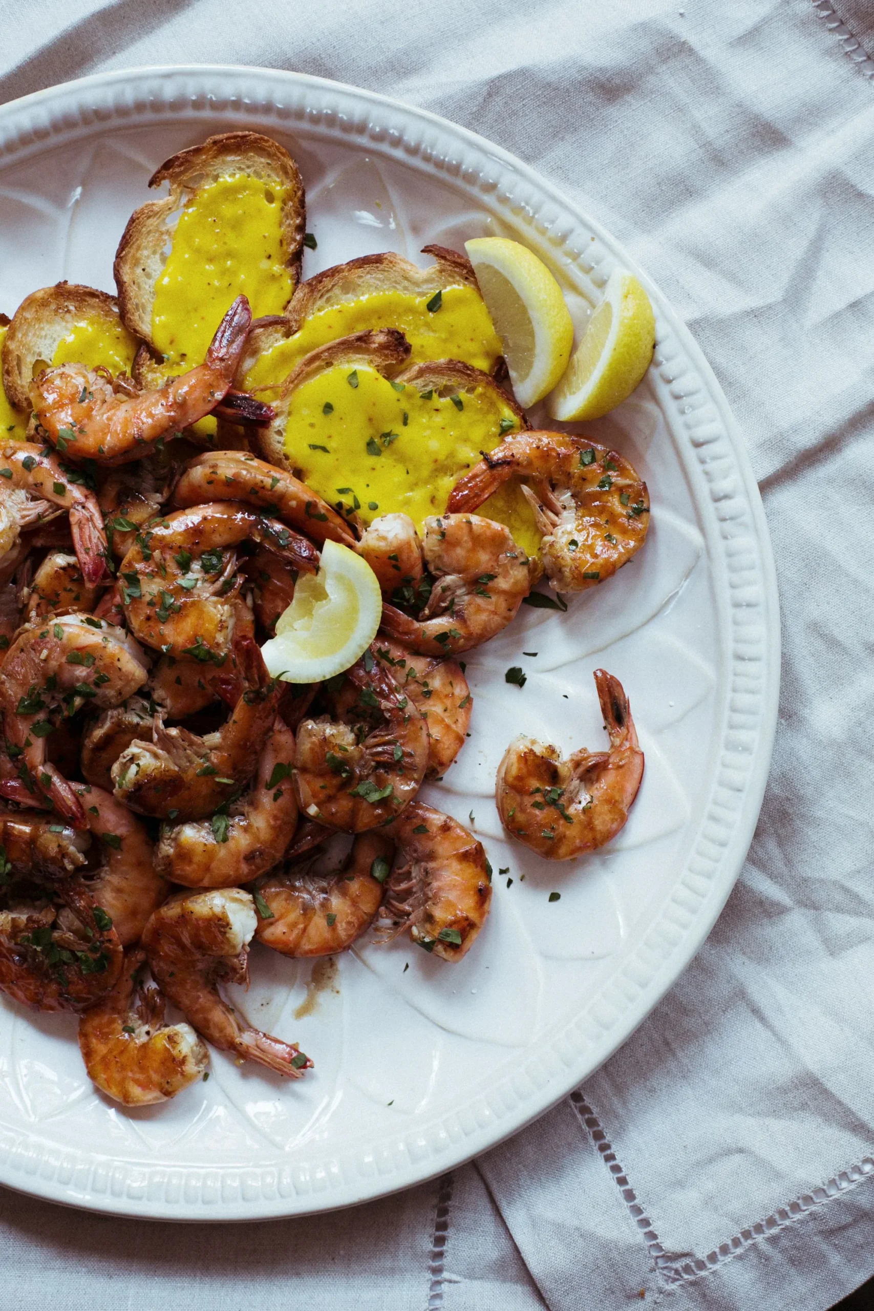 Spanish Peel and Eat Shrimp a la Plancha