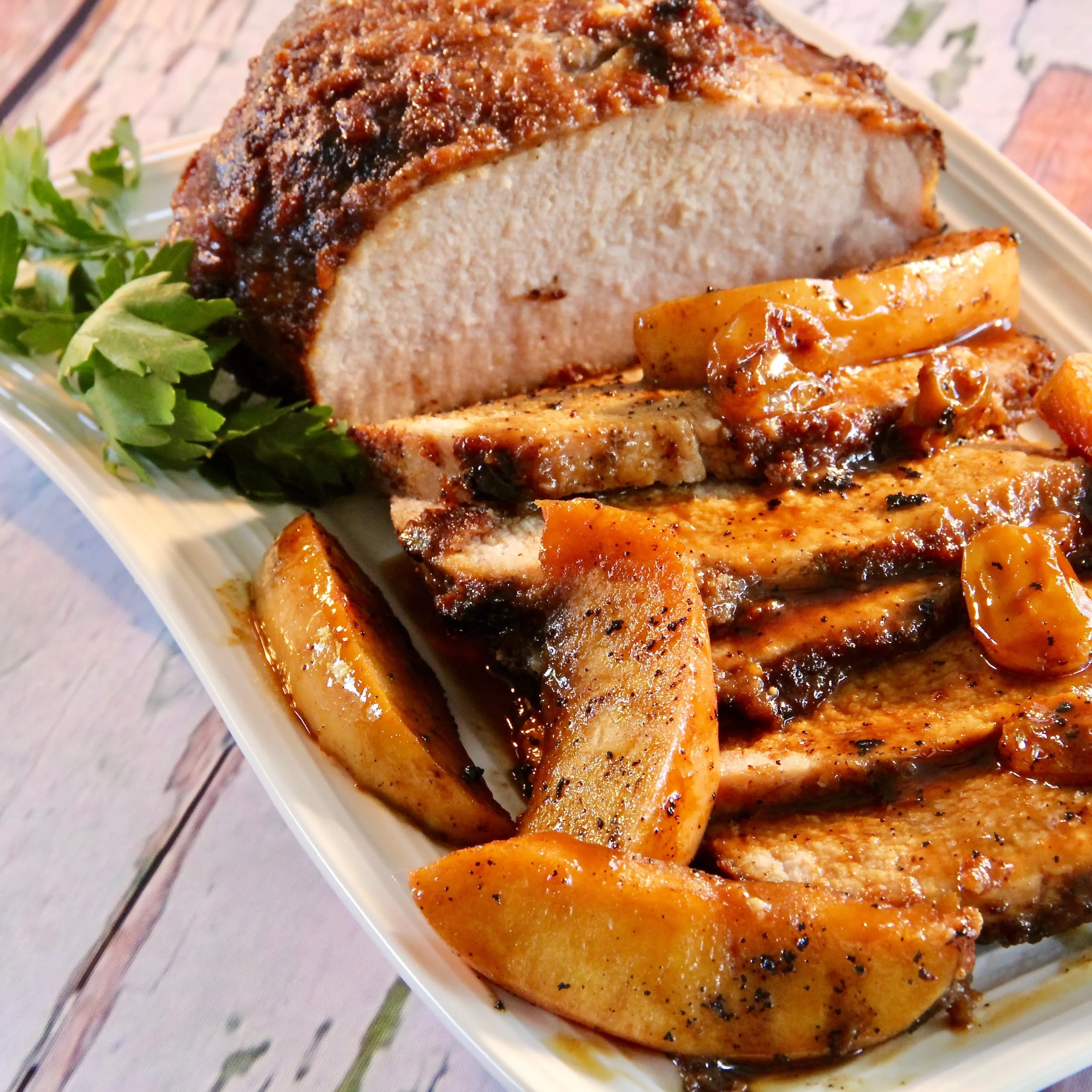 Spicy Apple Chip Pork Roast