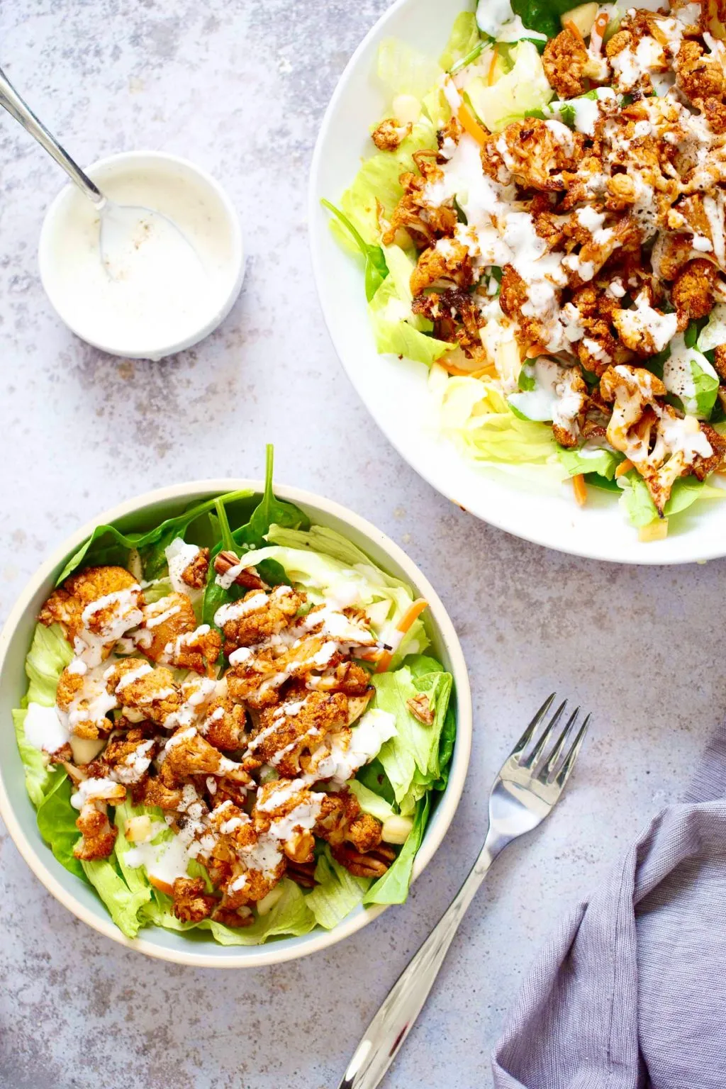 Spicy BBQ Cauliflower Salad Bowl